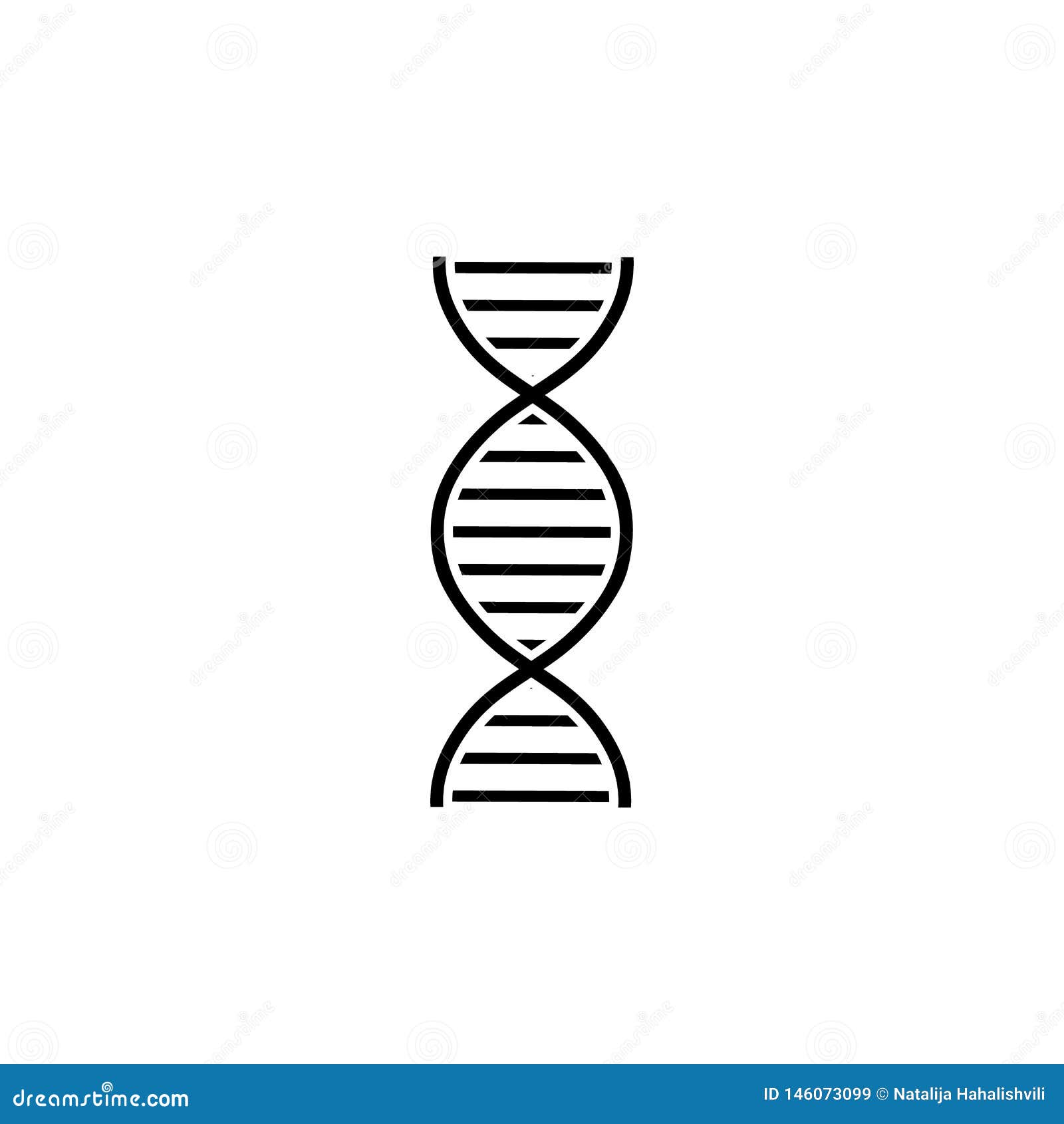 DNA or Chromosome Abstract Strand Symbol. Vector Stock Vector ...