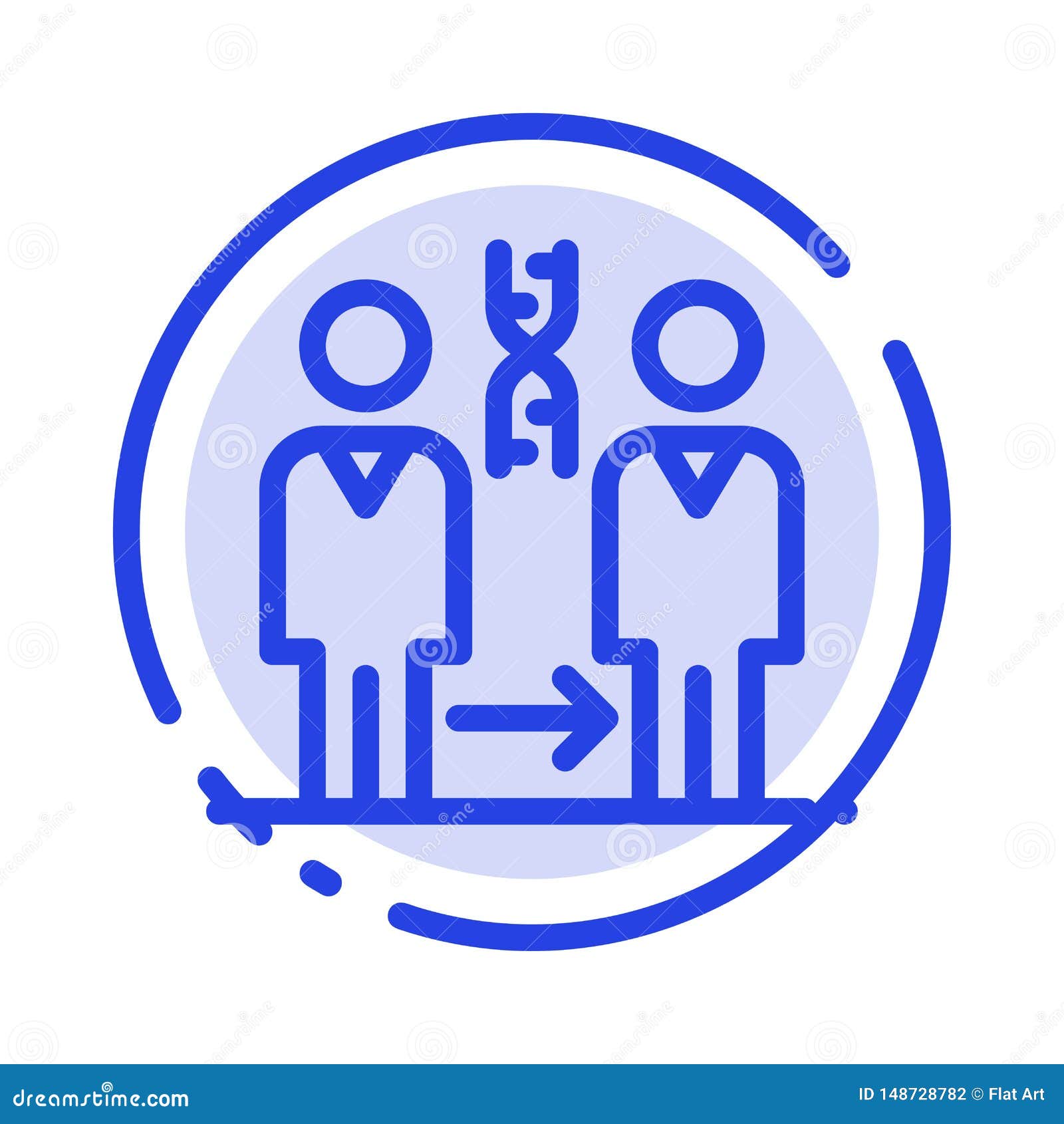 dna, cloning, patient, hospital, health blue dotted line line icon