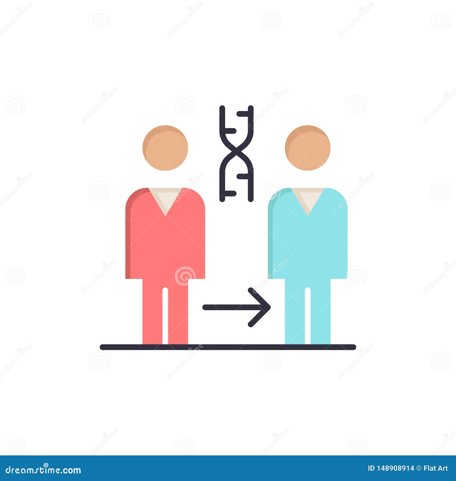 dna, cloning, patient, hospital, health  flat color icon.  icon banner template