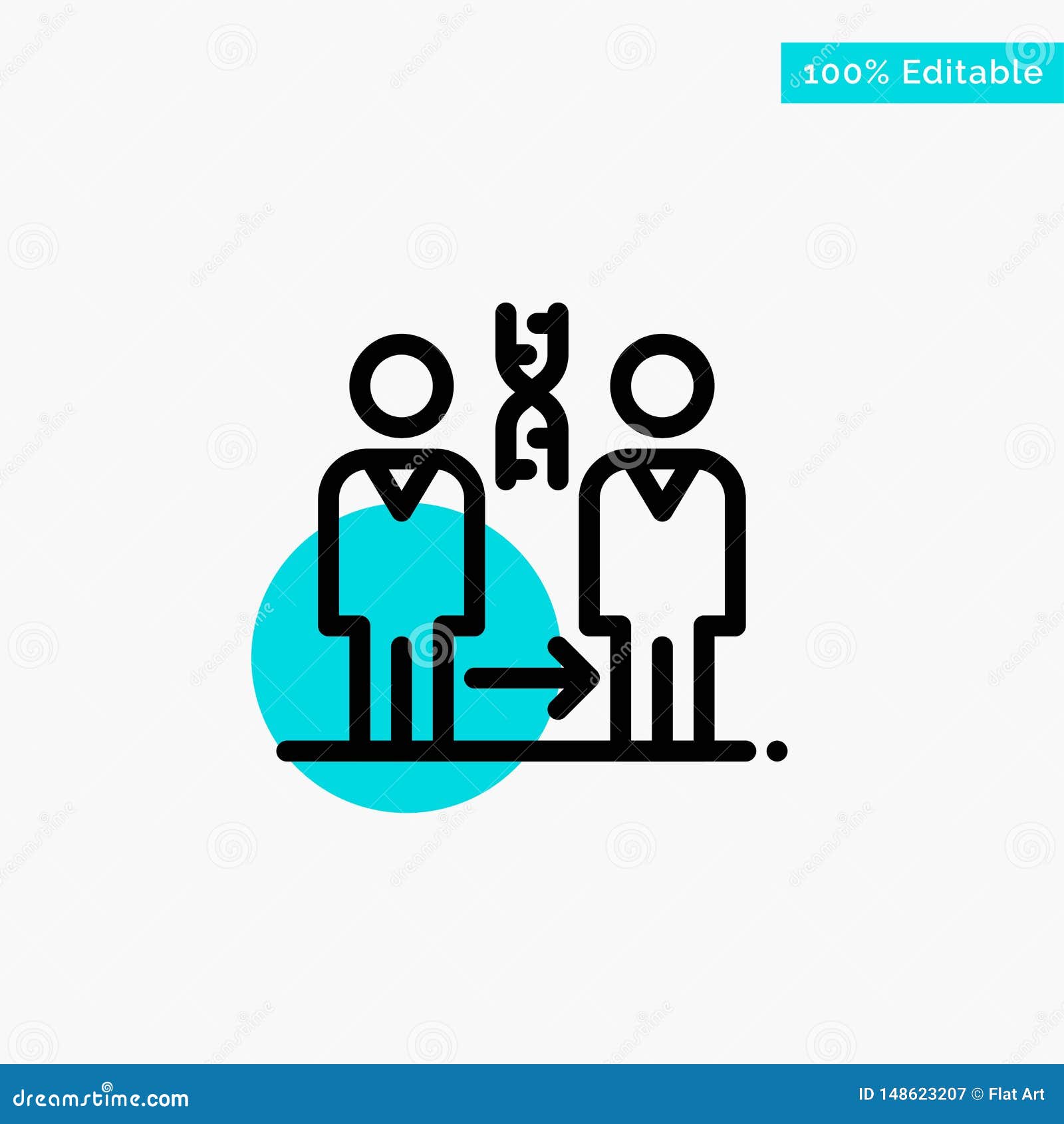 dna, cloning, patient, hospital, health turquoise highlight circle point  icon
