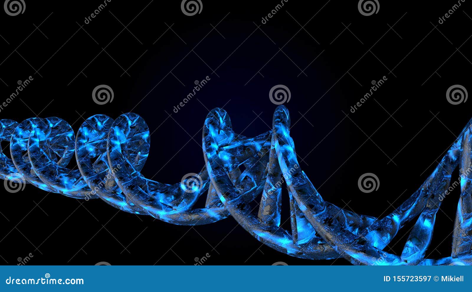 dna code. abstract 3d polygonal wireframe dna.