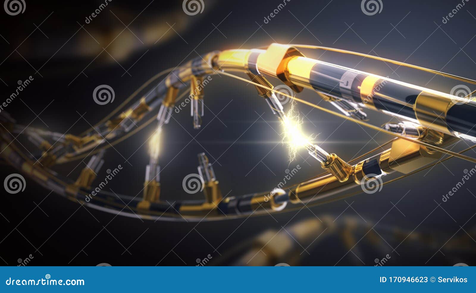 dna-helix. hi tech in the field of genetic engineering.