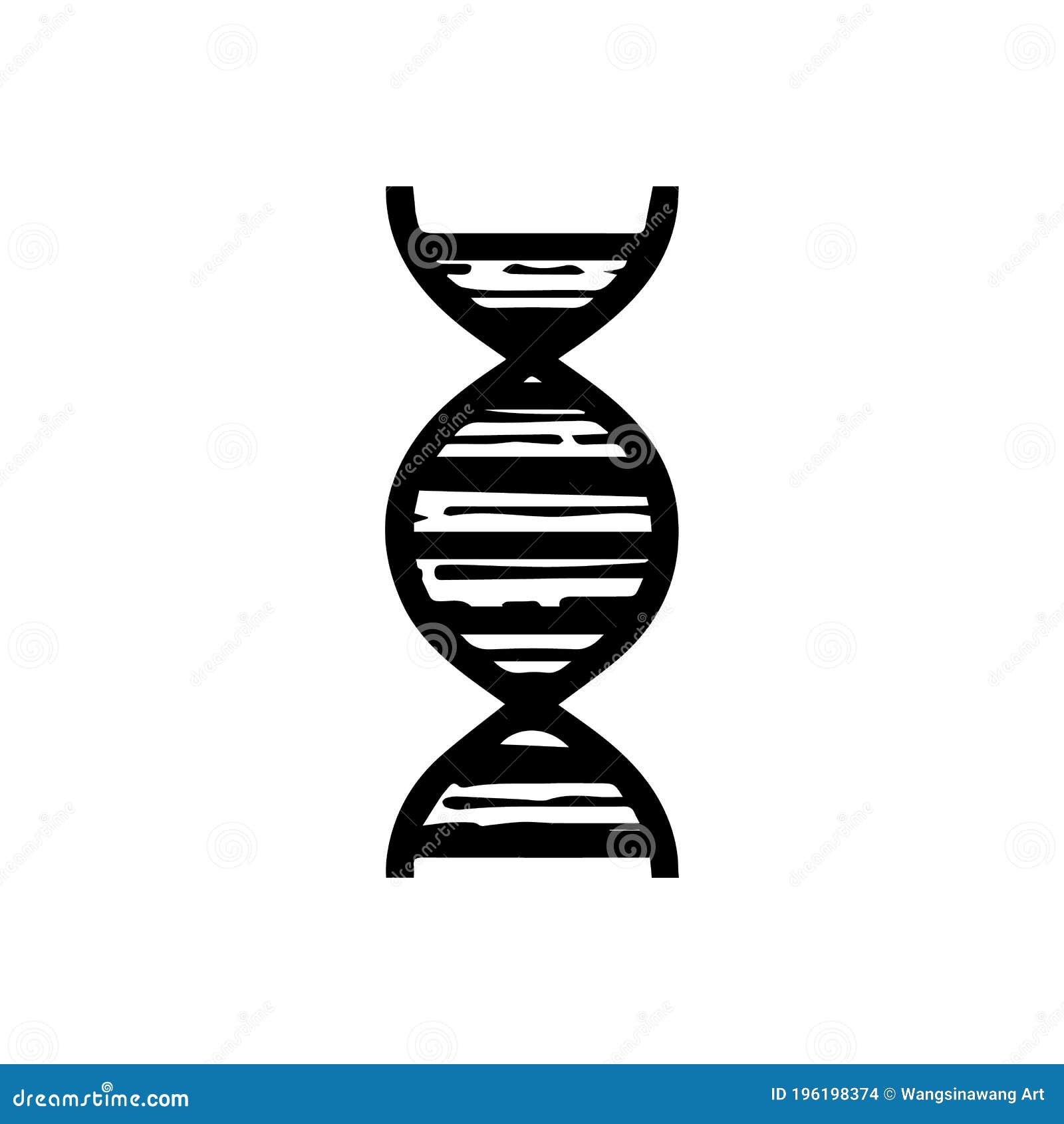 Dna Icon Hand Drawn Vector Illustration Isolated on White Background ...