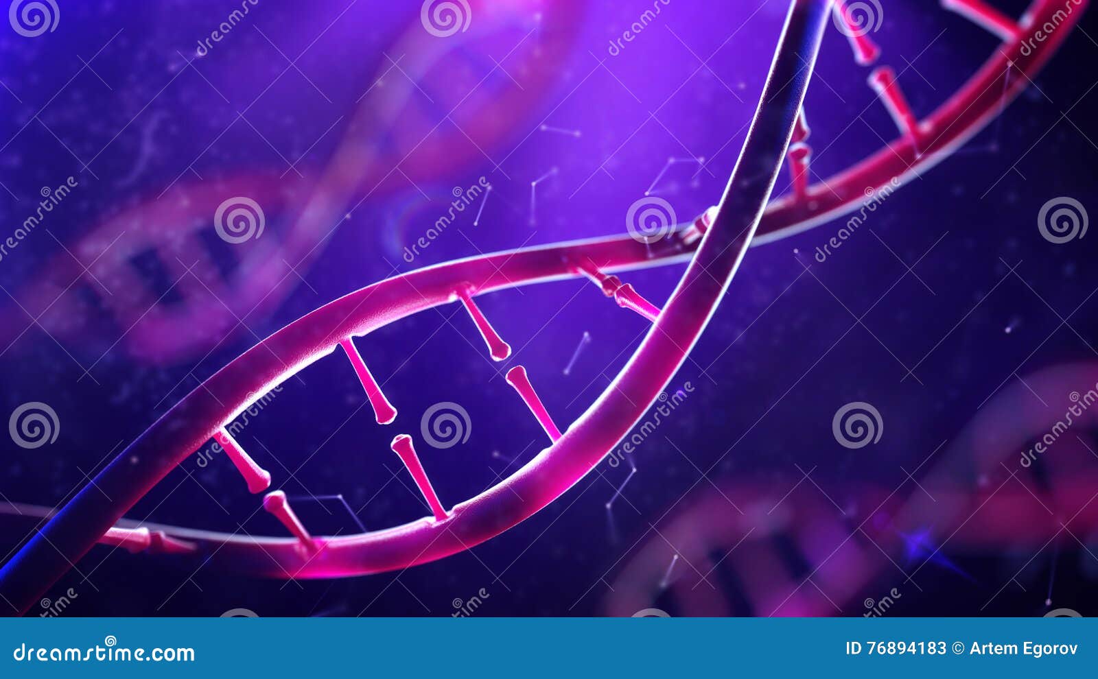 DNA Molecule. Closeup of Concept Human Genome Stock Image - Image of blue,  biochemistry: 76894183