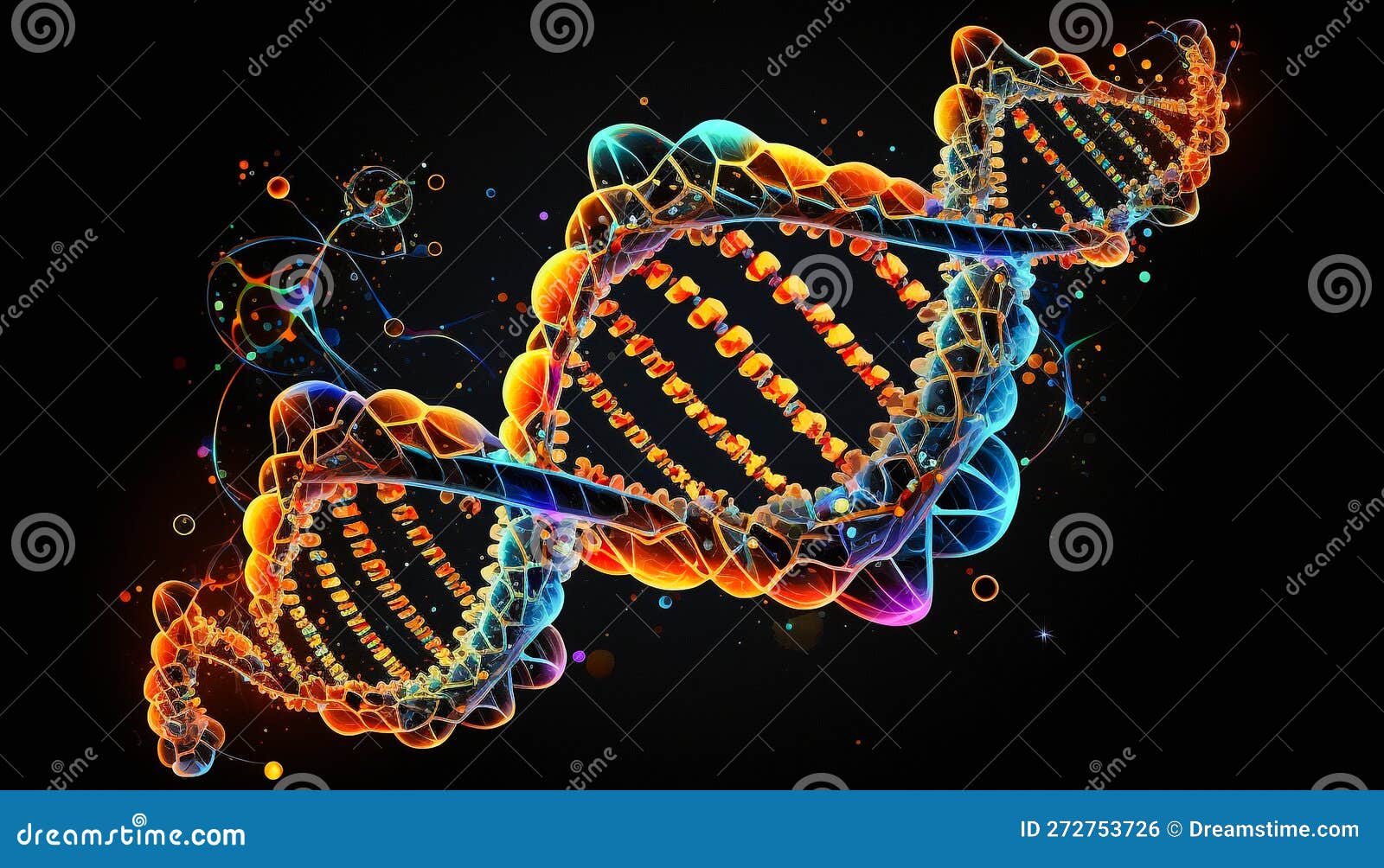 DNA Molecule Composition. Double Helix of DNA Stock Illustration