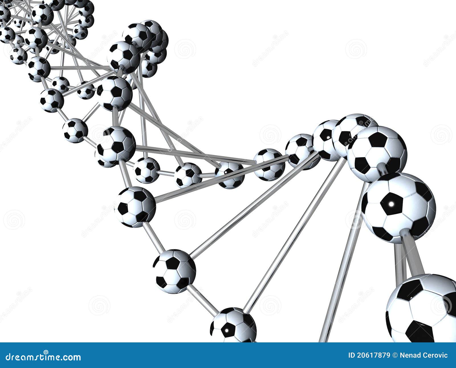 DNA String of Soccer Player 07 Stock Illustration Illustration of