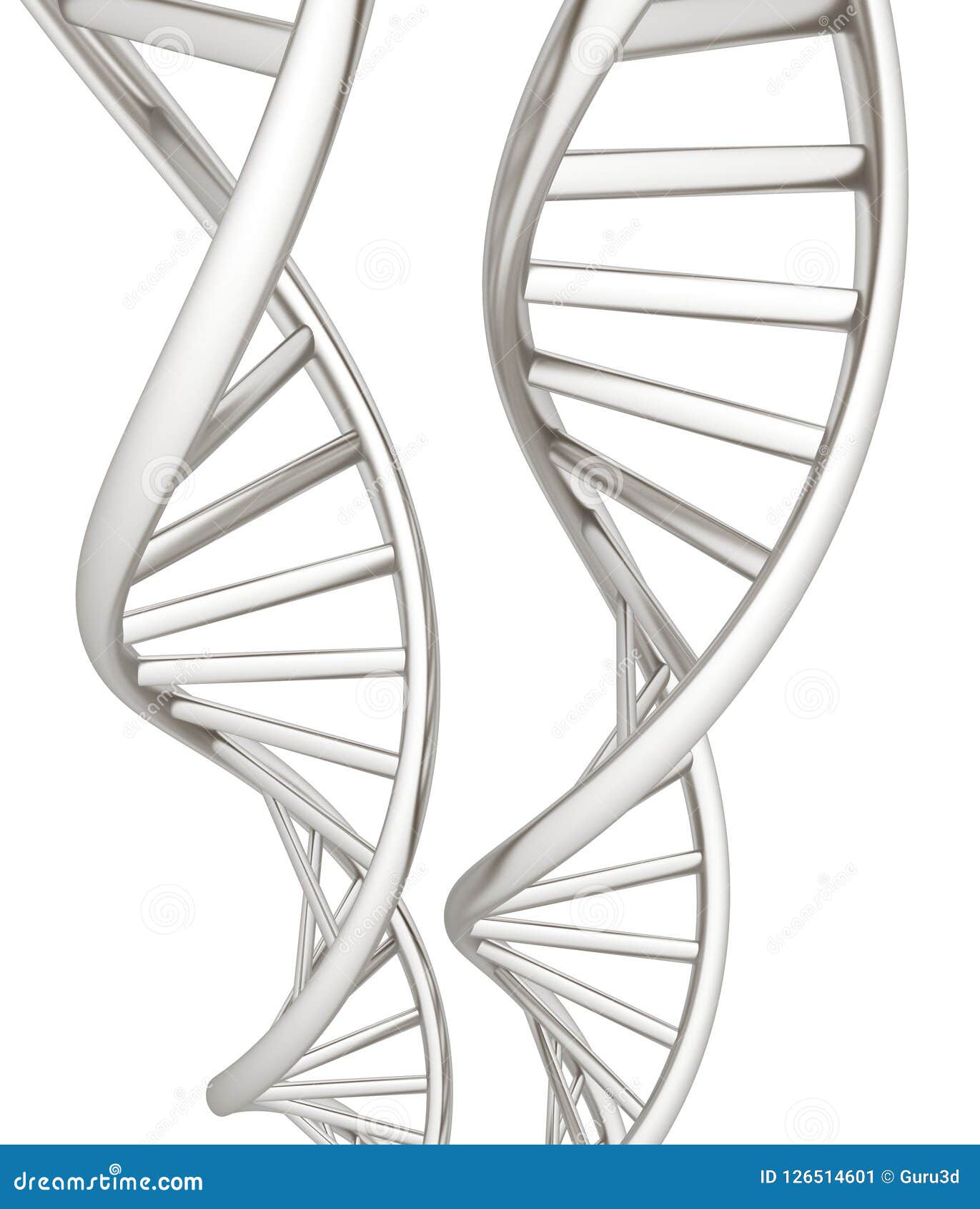 Dna Structure Model 3d Illustration Stock Illustration Illustration Of Microscopic Science