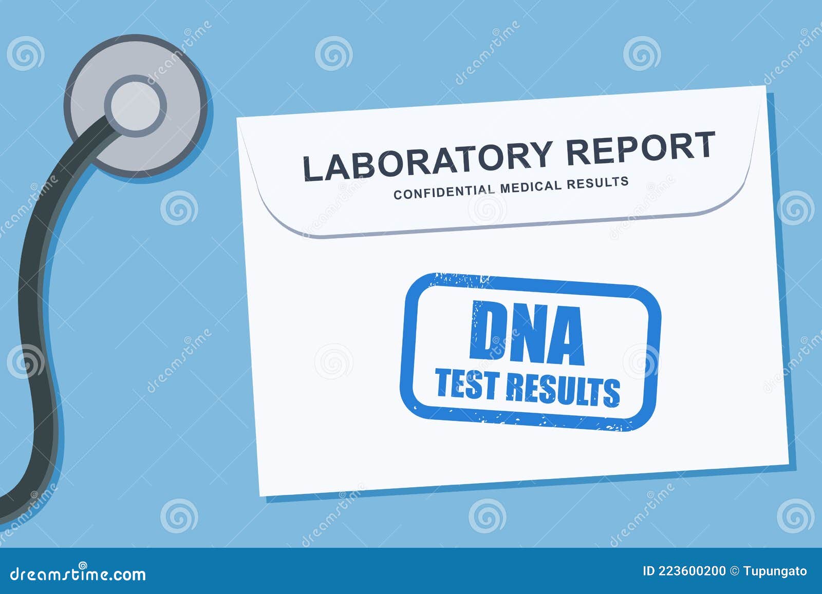 DNA Test Lab Results Stock Vector Illustration of medical