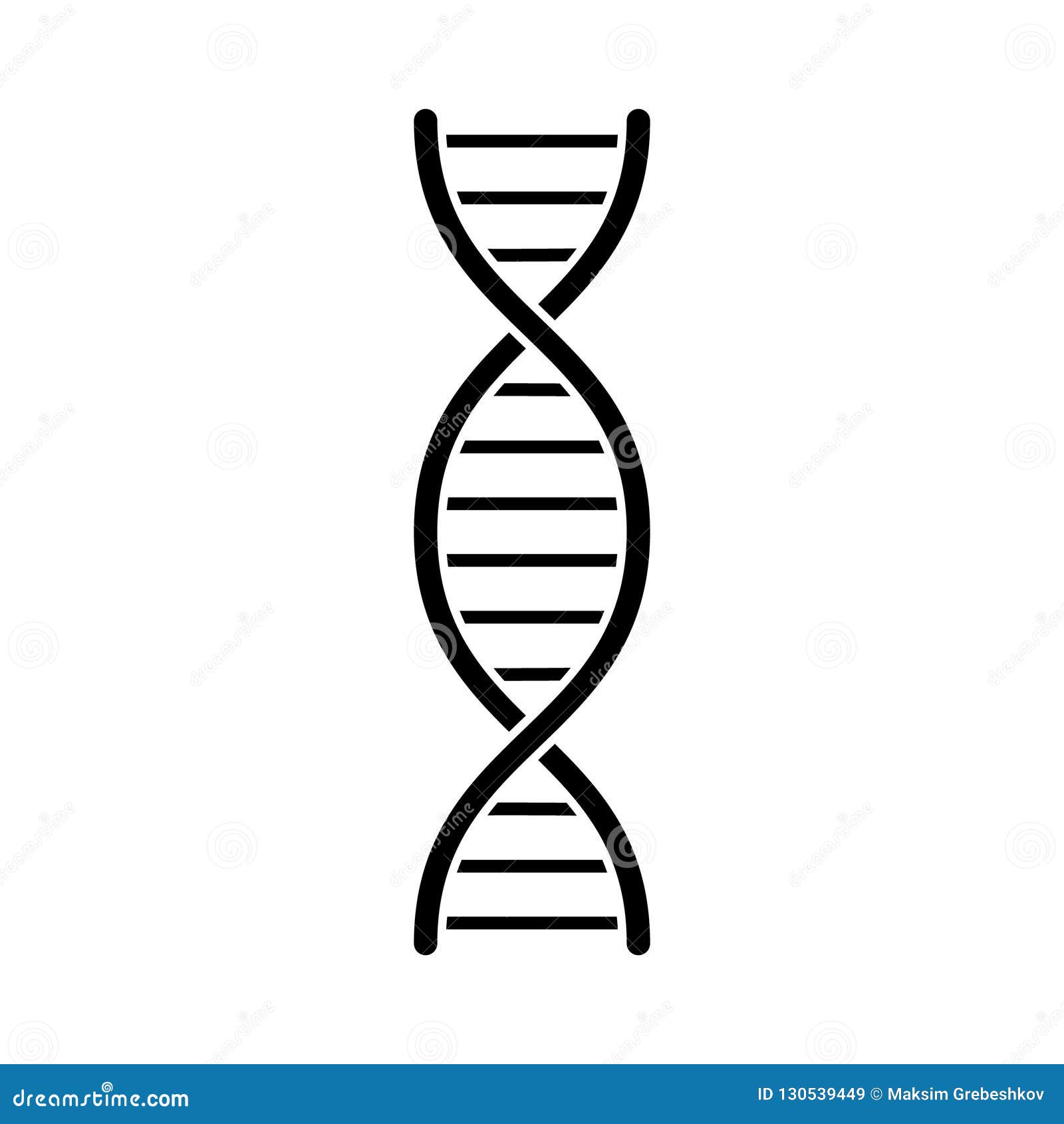 Dna vector icon stock illustration. Illustration of cell - 130539449