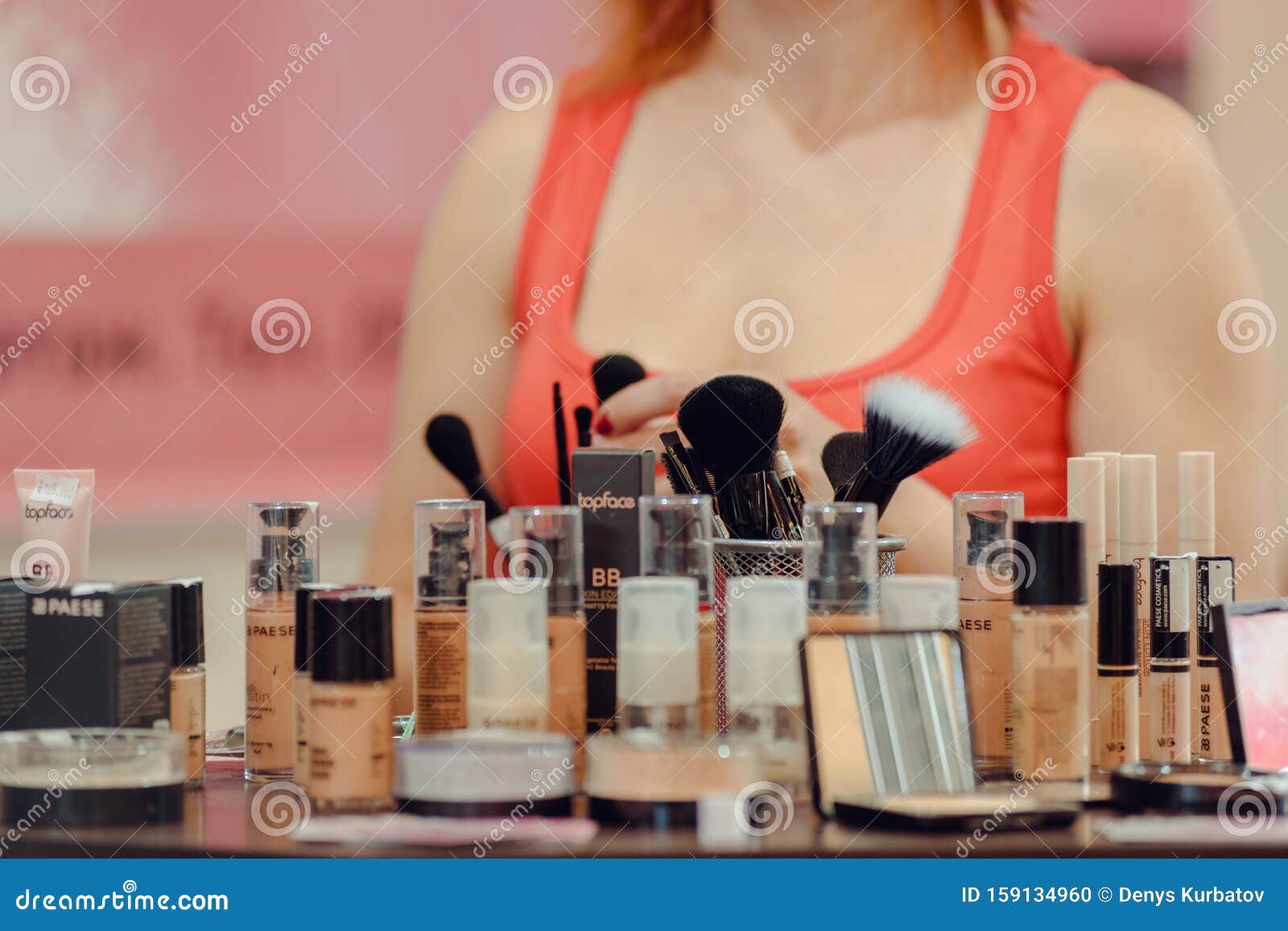 Beauty Consultant with Products Editorial Image - Image of hygiene