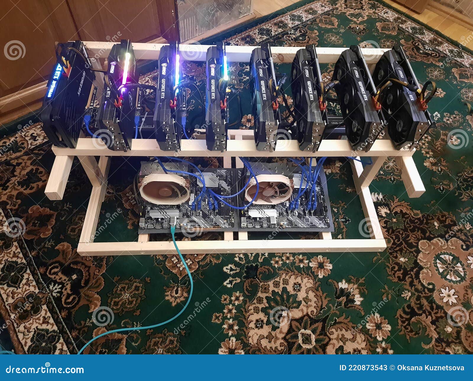 Setting Up a Cryptocurrency Mining Rig with Optimal Operating Parameters  Editorial Stock Photo - Image of coin, ethereal: 220873543