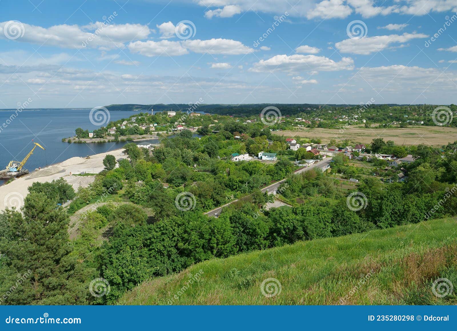 dnieper river near trypillia in central ukraine