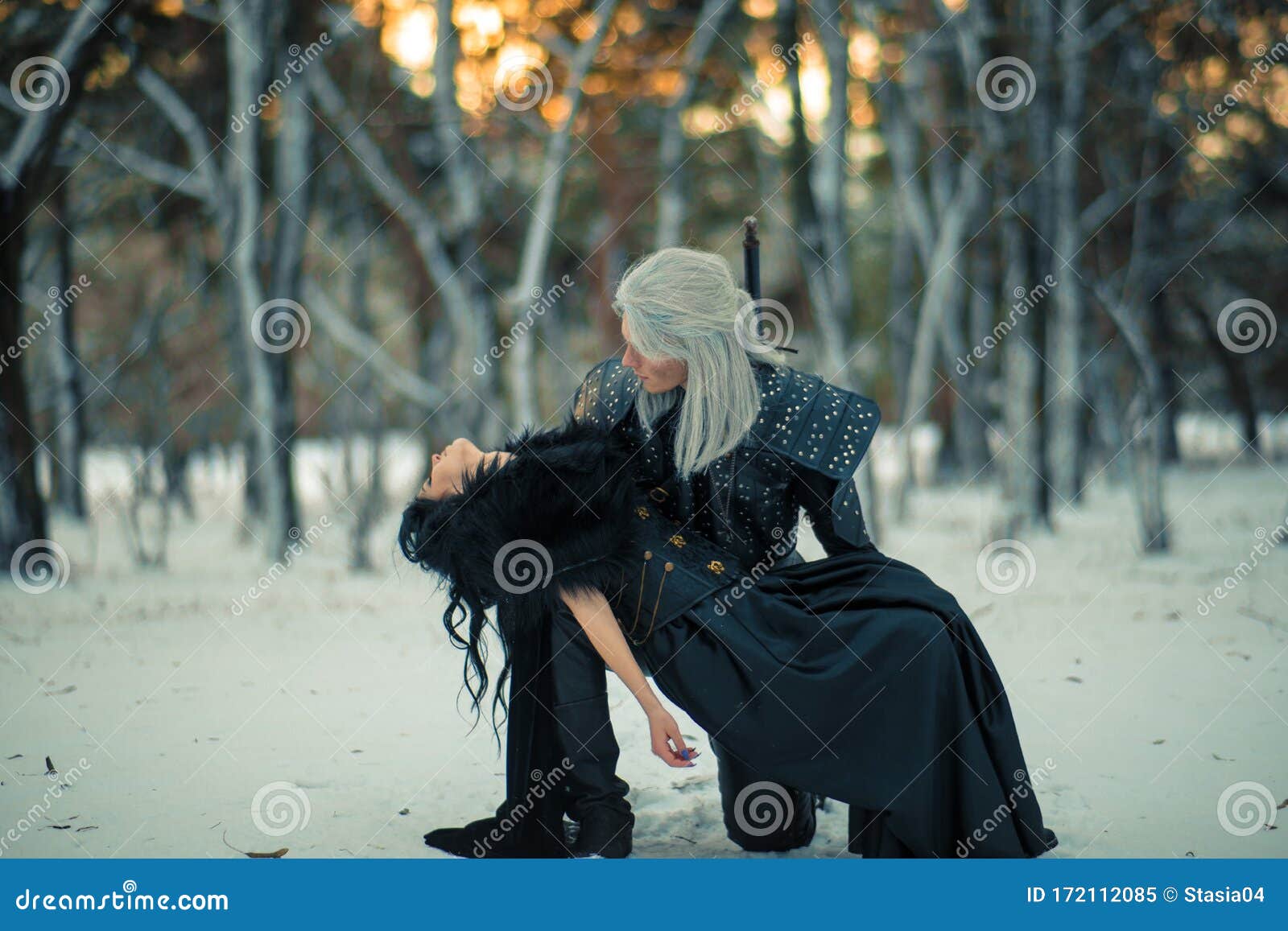 Cosplayers in Image of a Characters Geralt of Rivia and Yennefer of  Vengerberg from the Game or Film the Witcher in Winter Forest Editorial  Photo - Image of dnipro, cosplay: 172112241