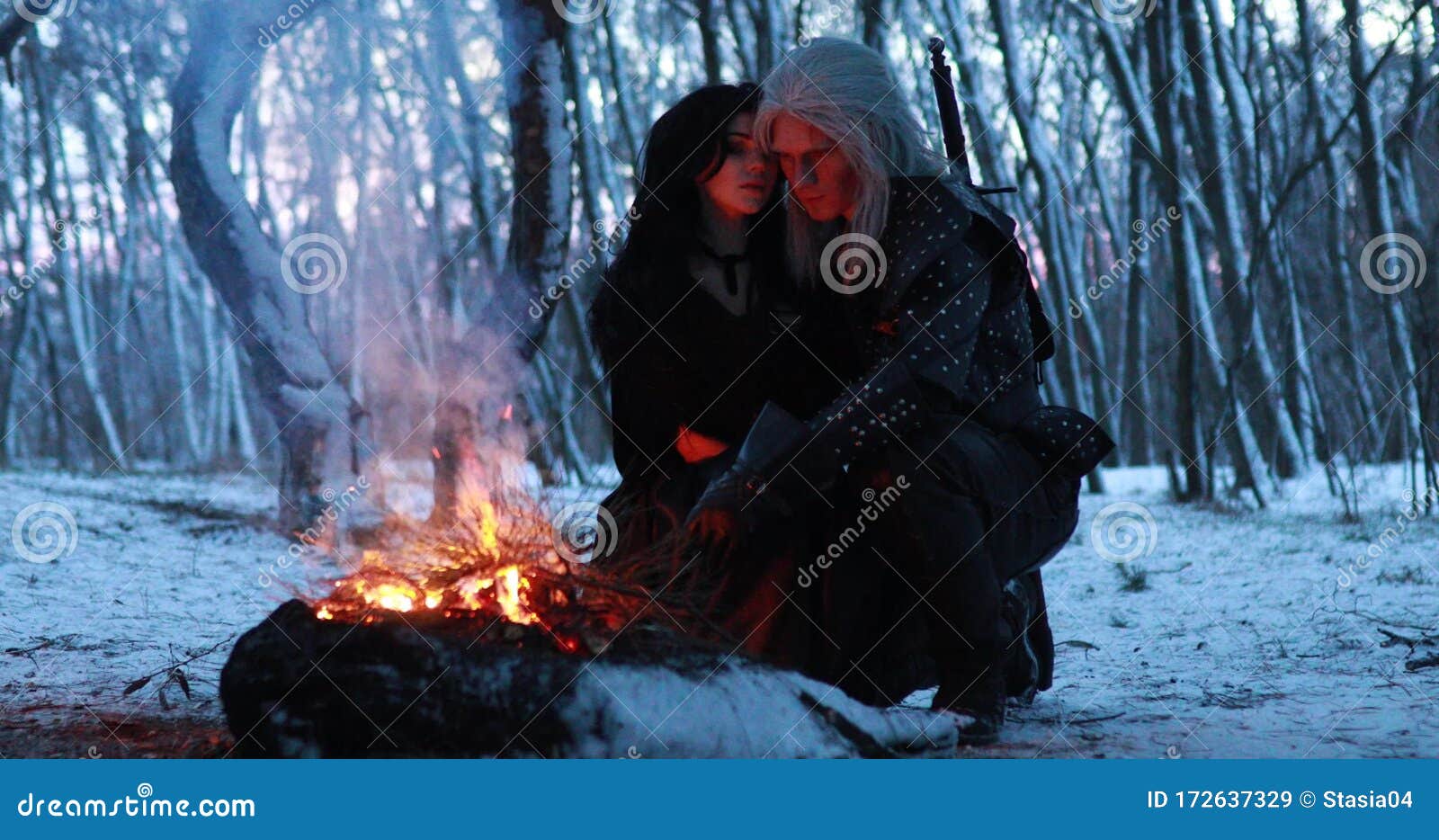 Cosplayers in Image of a Characters Geralt of Rivia and Yennefer of  Vengerberg from the Game or Film the Witcher in Winter Forest Editorial  Photo - Image of dnipro, cosplay: 172112241