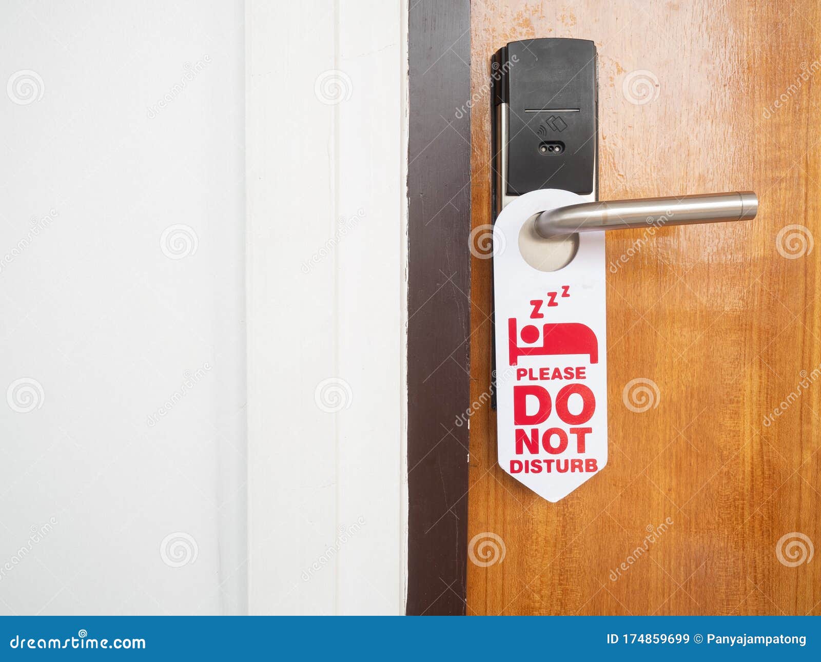 do not disturb sign attached