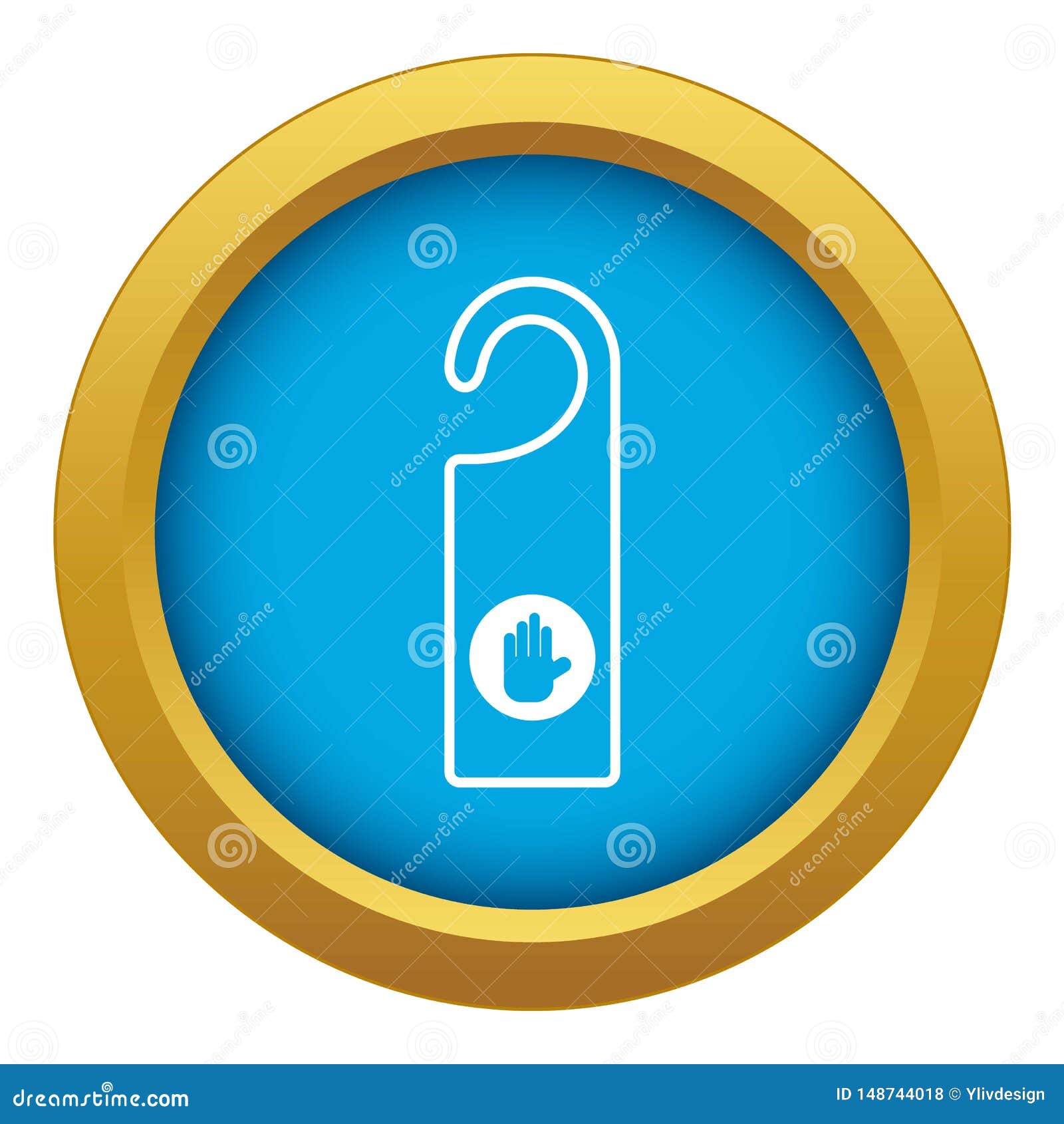 Do Not Disturb Sign Icon Blue Vector Isolated Stock Vector ...