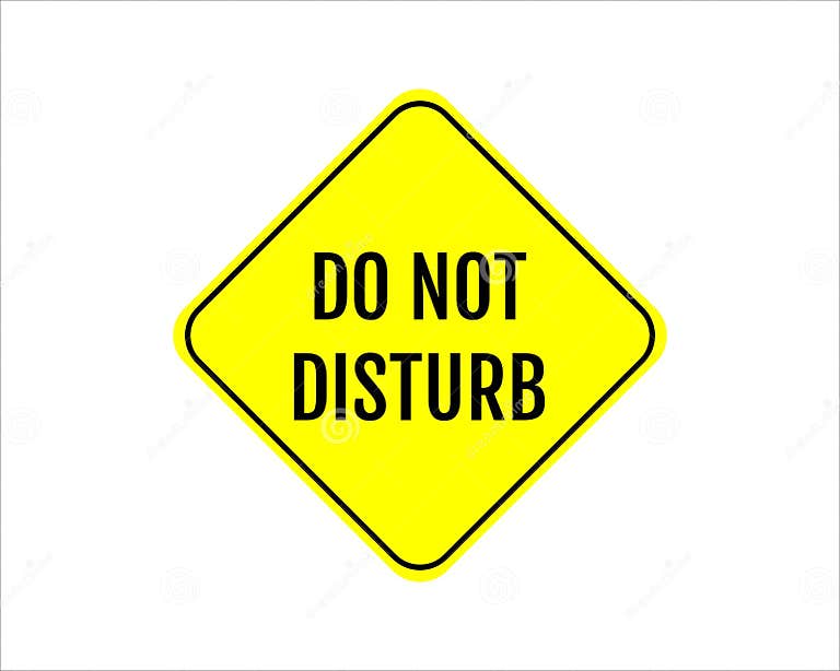 Do Not Disturb Sign Vector Illustration Stock Illustration ...