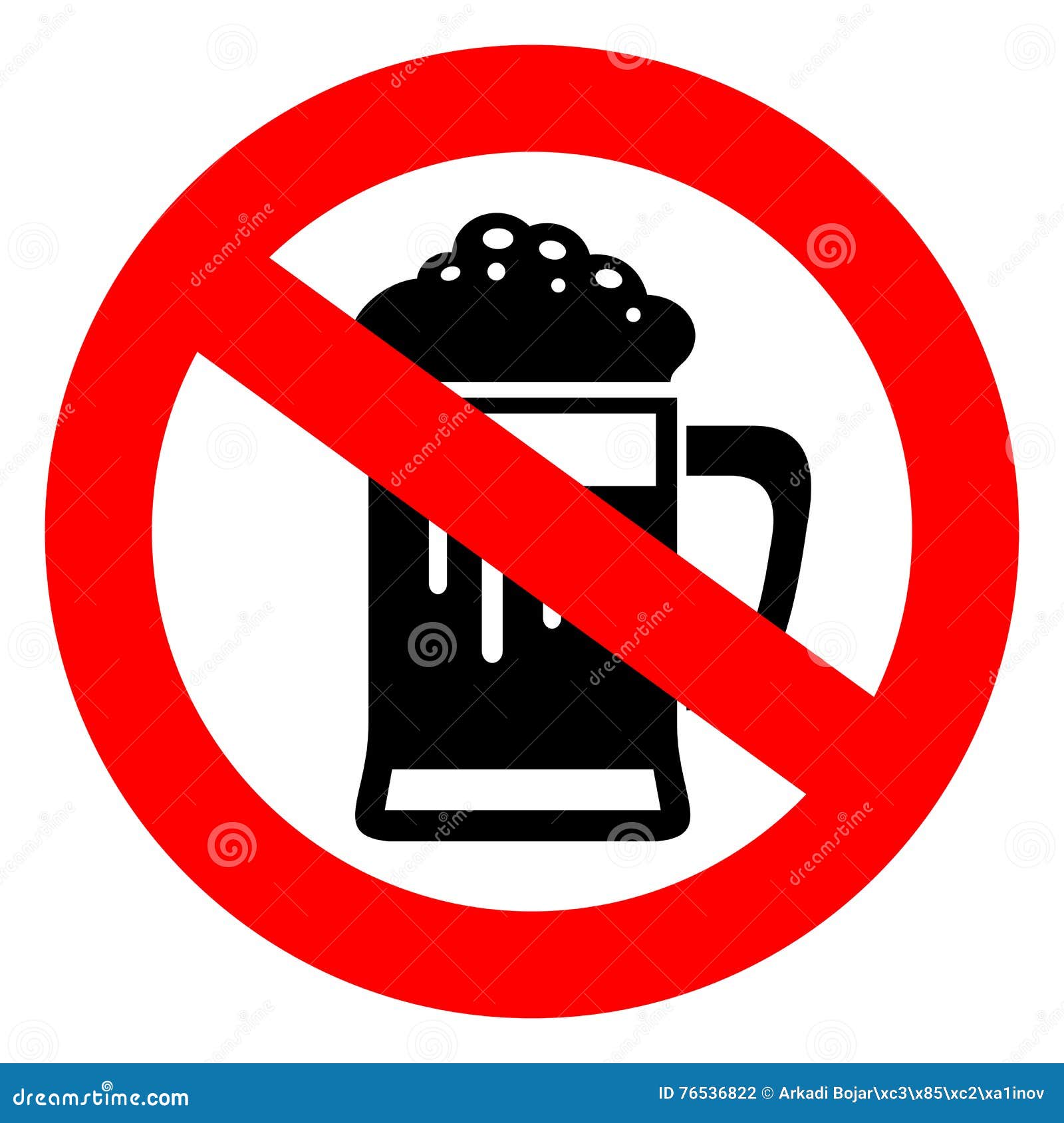 Do not drink beer sign stock vector. Illustration of brewery 76536822