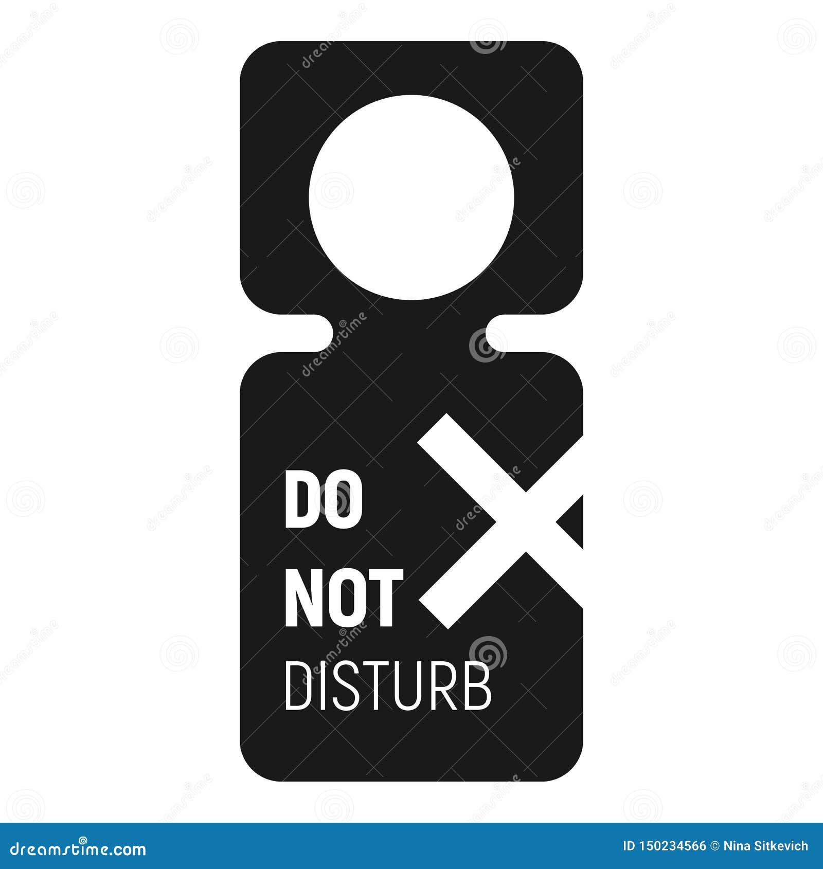 Download Do Not Enter Door Tag Icon, Simple Style Stock Vector ...