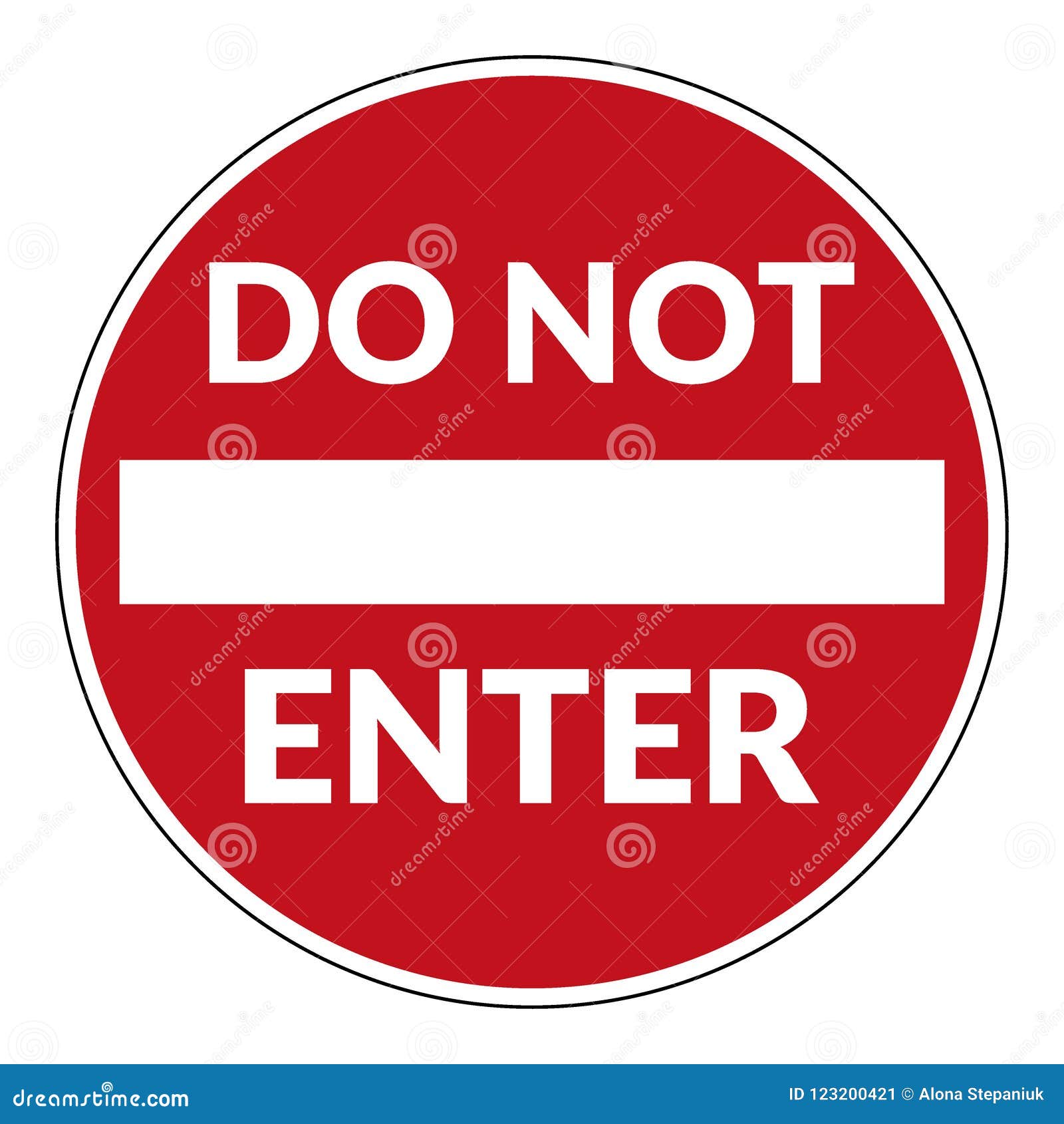 do not enter sign