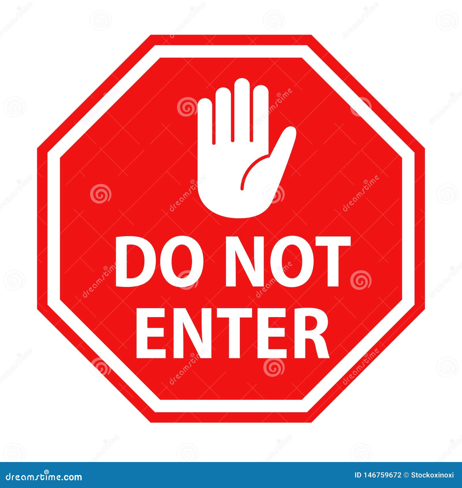 do not enter sign with hand  icon  