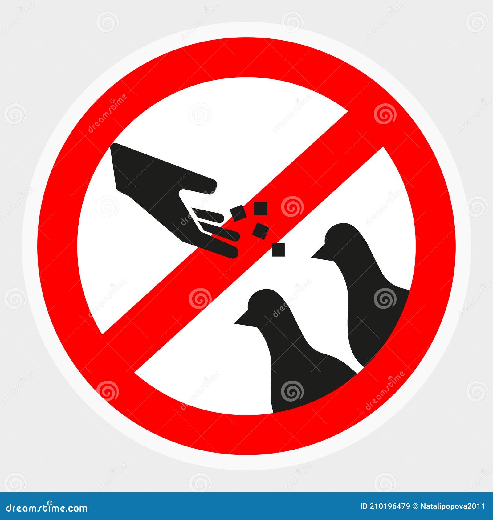Do Not Feed the Animals Wildlife Birds Sign, Vector Illustration Stock  Vector - Illustration of forbidden, information: 210196479
