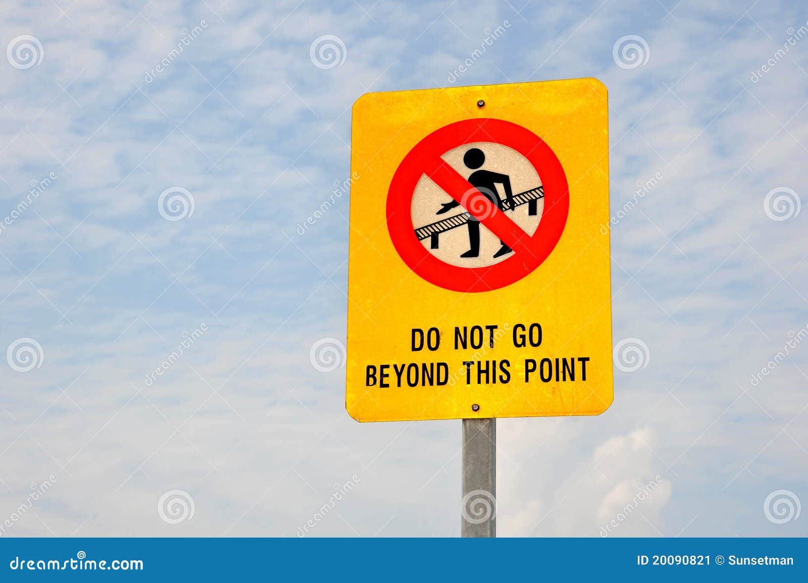 do not go beyond this point