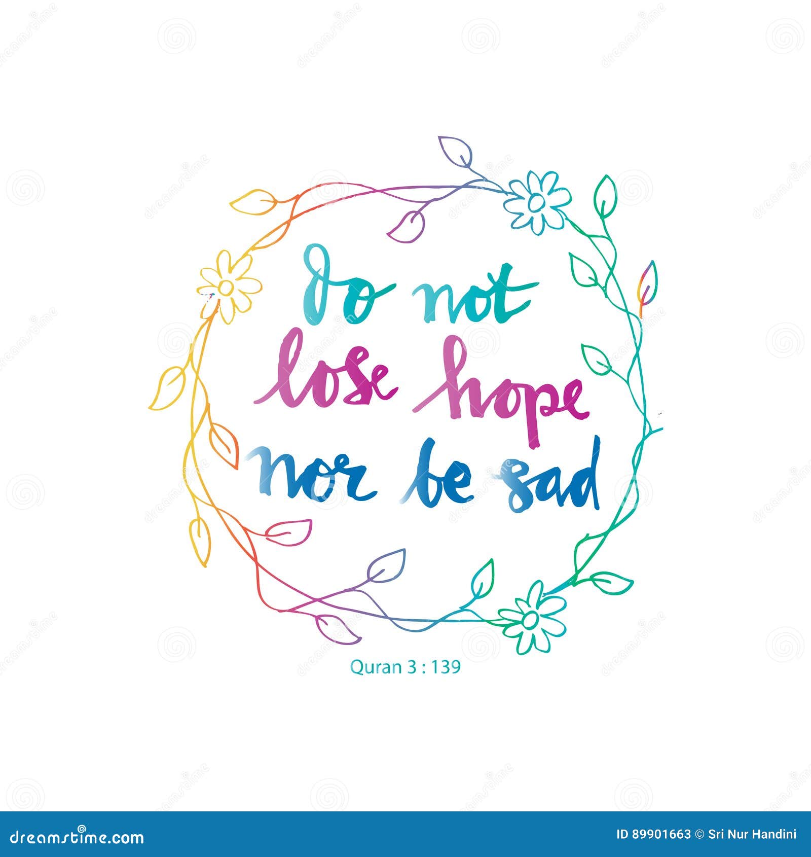 Do Not Lose Hope Nor Be Sad Stock Illustration - Illustration of hand - Do Not Lose Hope Nor Be Sad