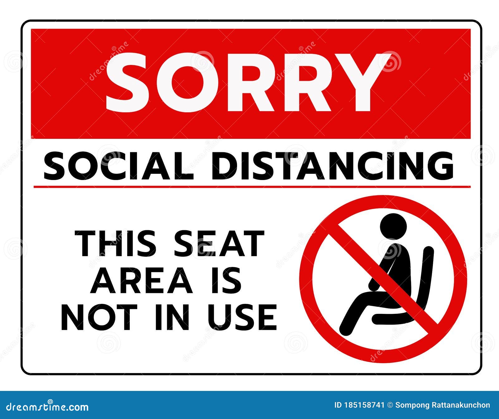 do not sit sign.do not seat area warning signs. forbid or forbidden seating down icons. keep social distancing for covid-19 or