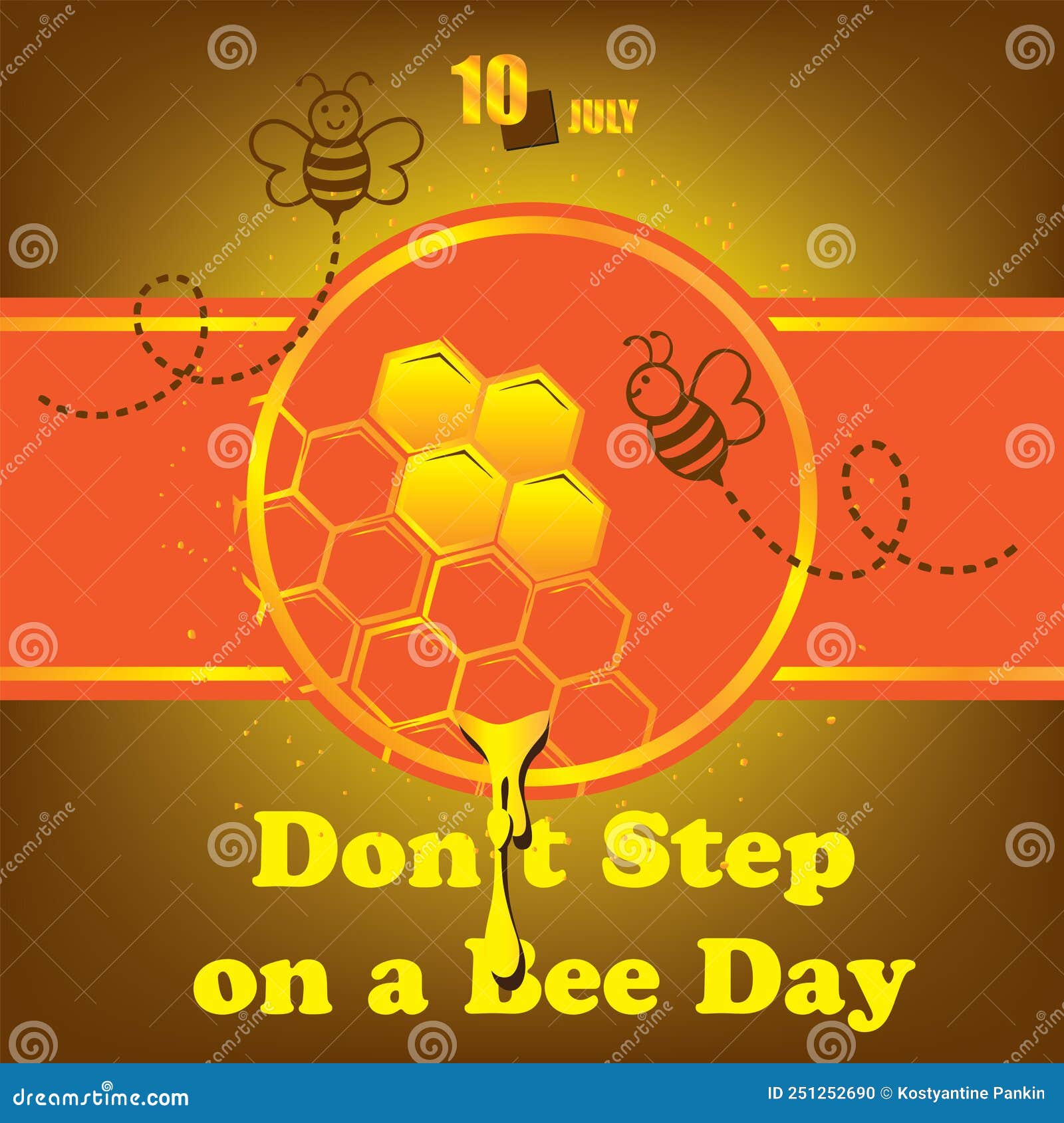 Do not Step on a Bee Day stock vector. Illustration of july 251252690