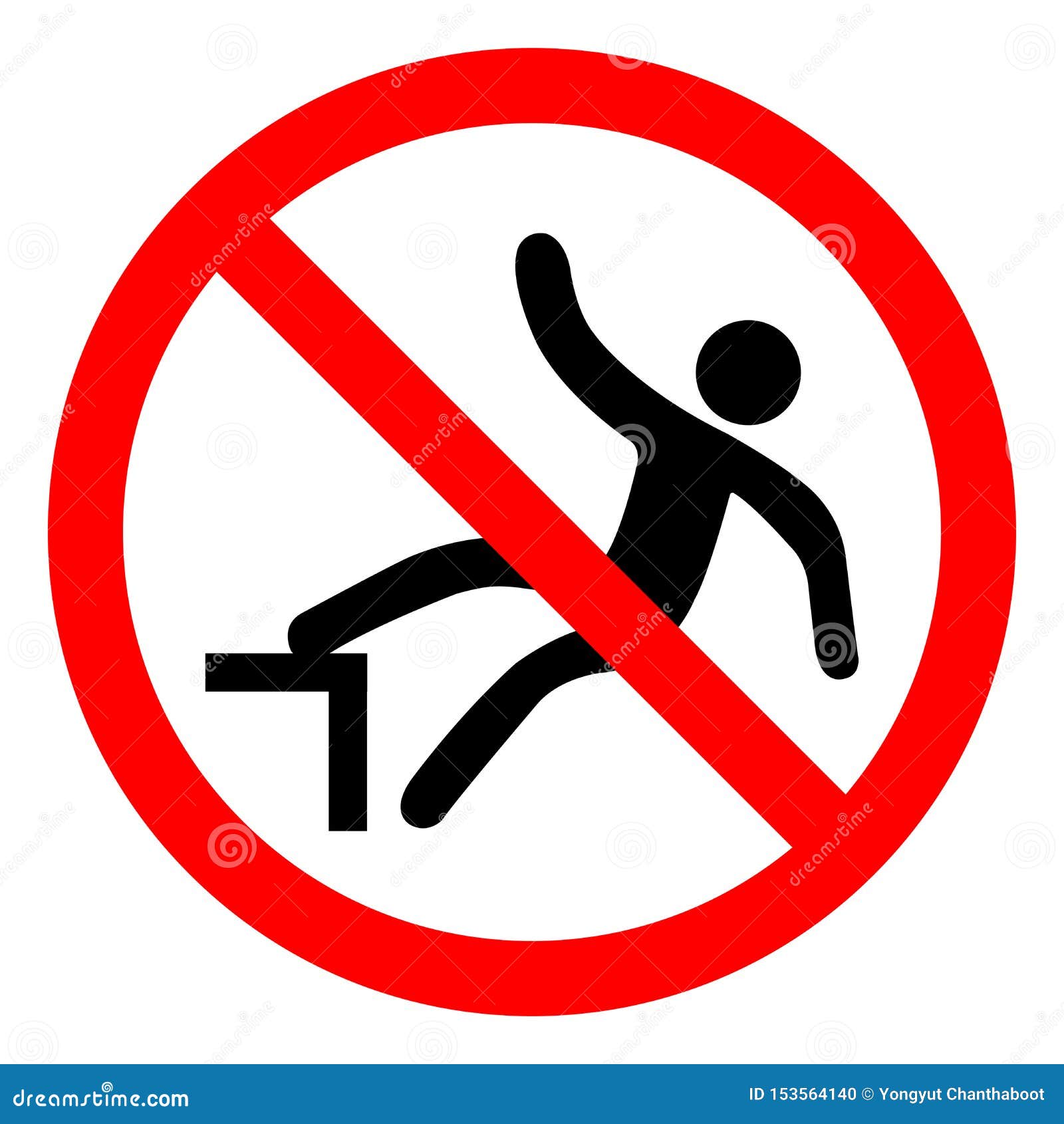 Do Not Step On Symbol Sign, Vector Illustration, Isolate On White Background Label .EPS10