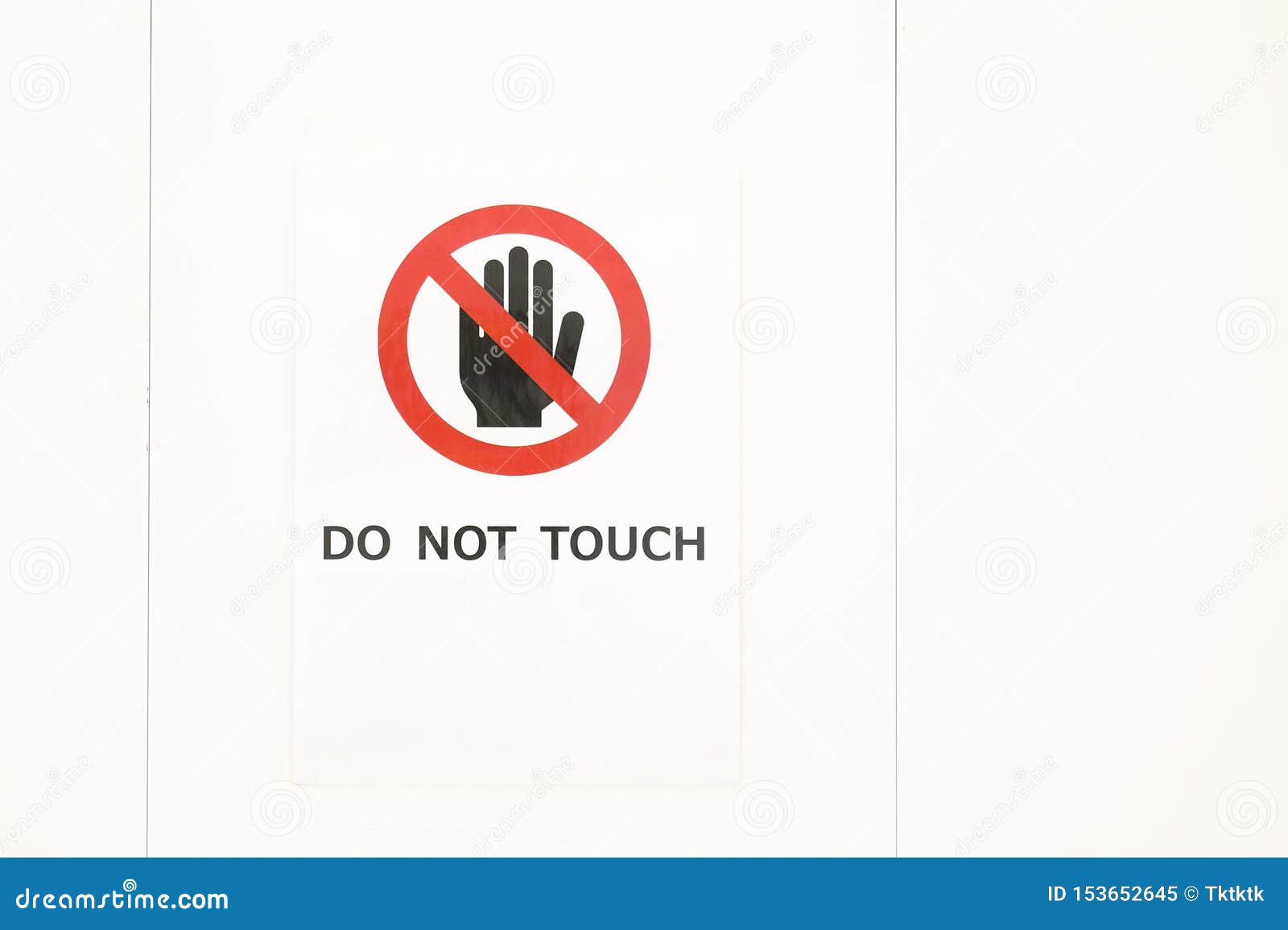 do not touch sign