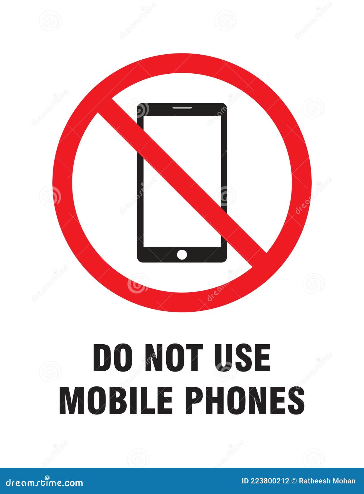 do not use mobile phone sign