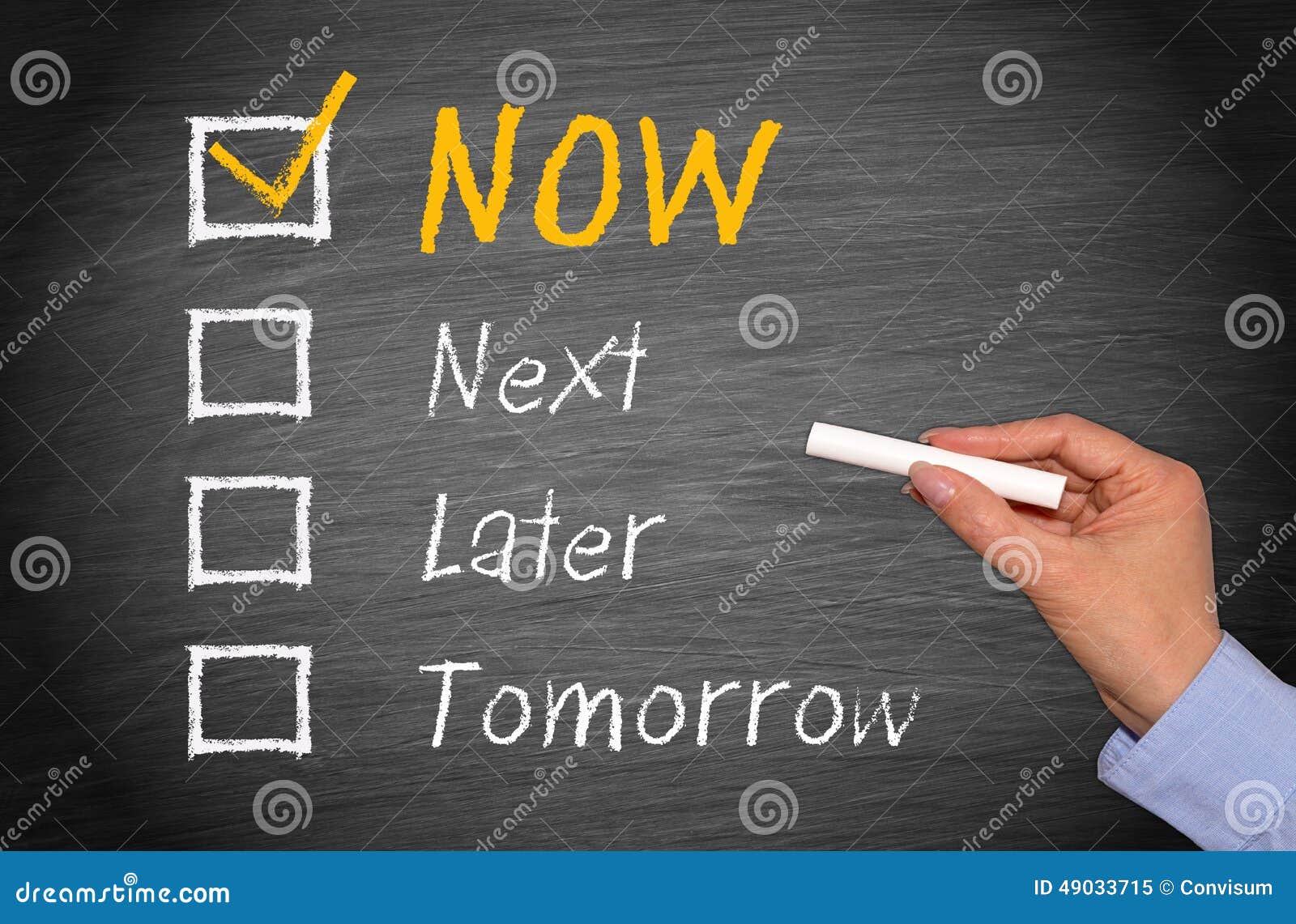 Do it now stock image. Image of chalkboard, deadline - 49033715