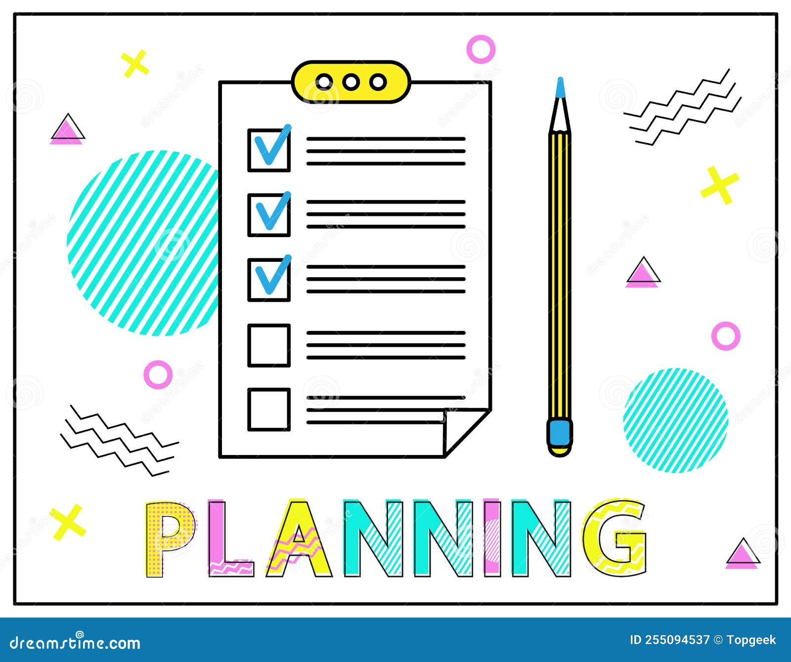 Do To List on Presentation Tablet, Questionnaire. Check Mark in Form