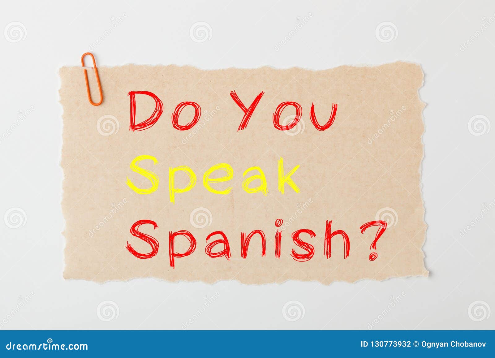 Do You Speak Spanish stock photo. Image of sign, communication