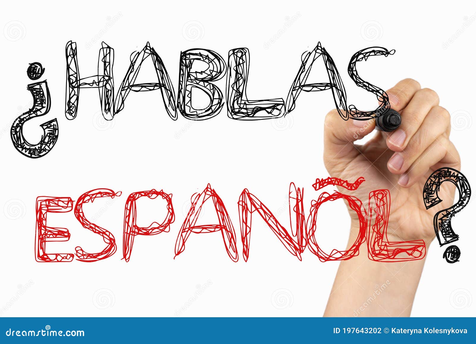 Question Hablas Espanol Do You Speak Spanish Stock Photo