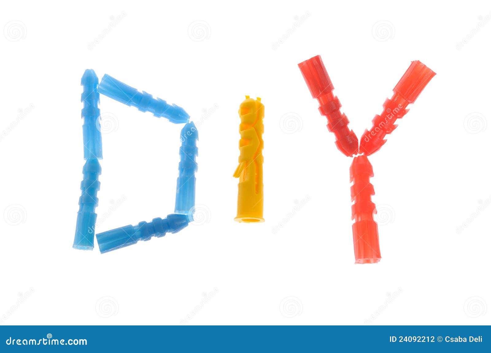 Do it Yourself Abbreviation Made of Dowels Stock Photo Image of