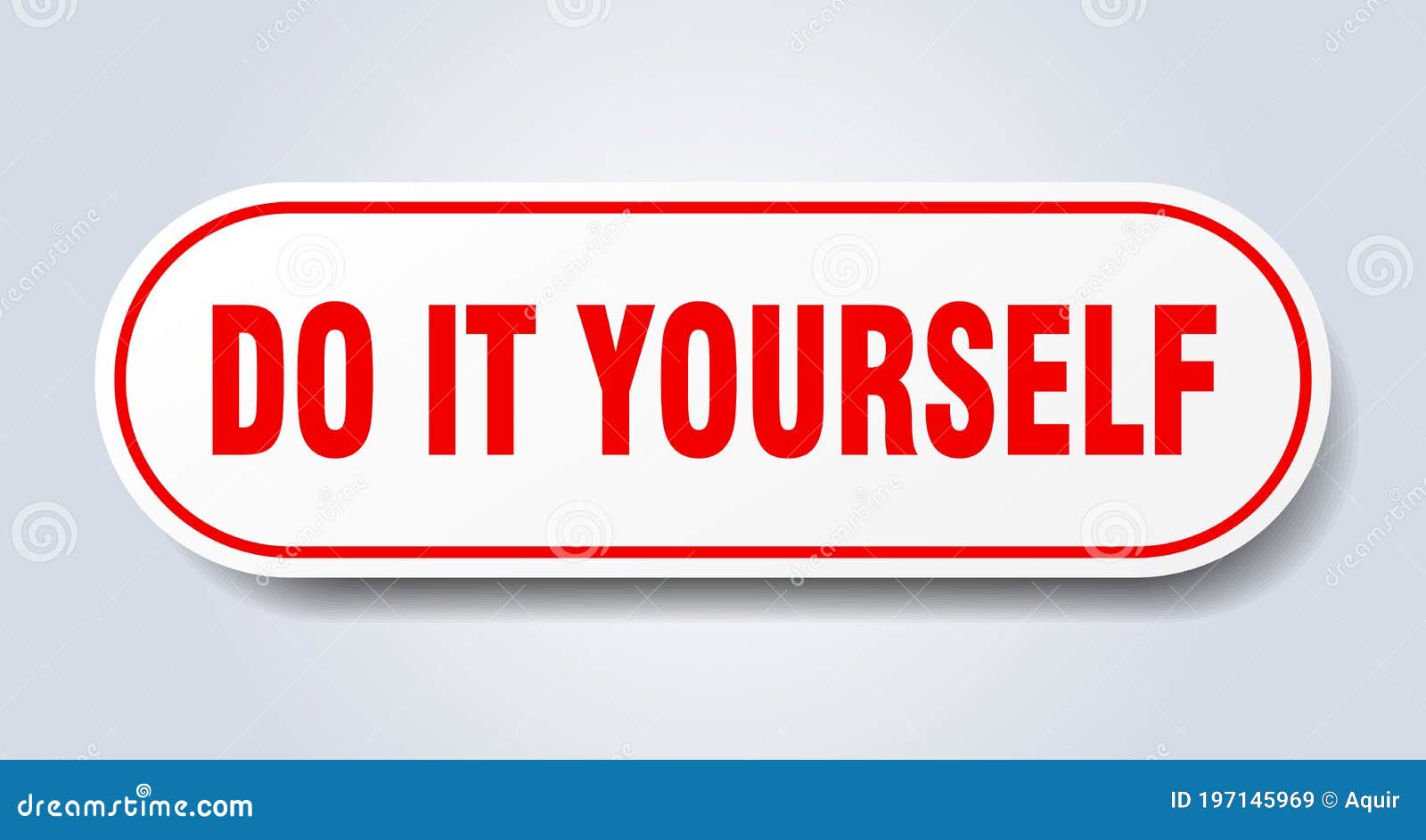 Do it yourself sticker. stock vector. Illustration of paper 197145969
