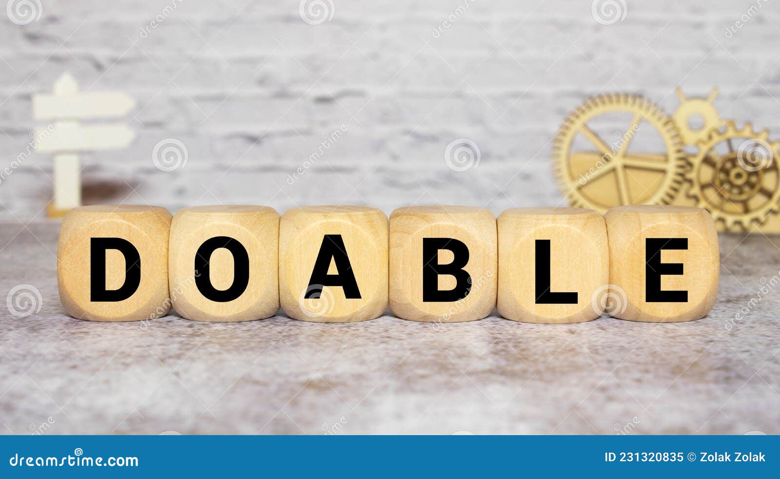 Doable Colorful Word on the Wooden Background. Stock Image Image of