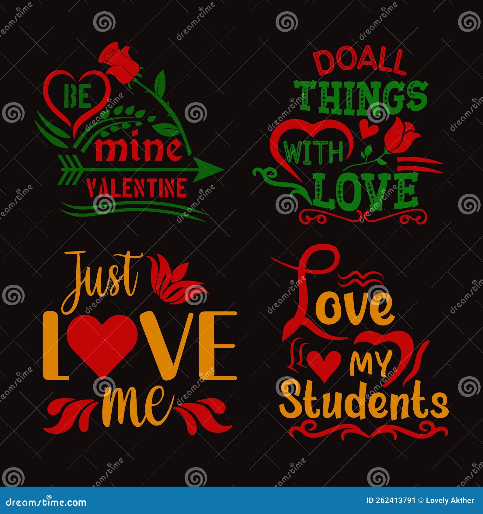 doall thigs with love,creative typography .