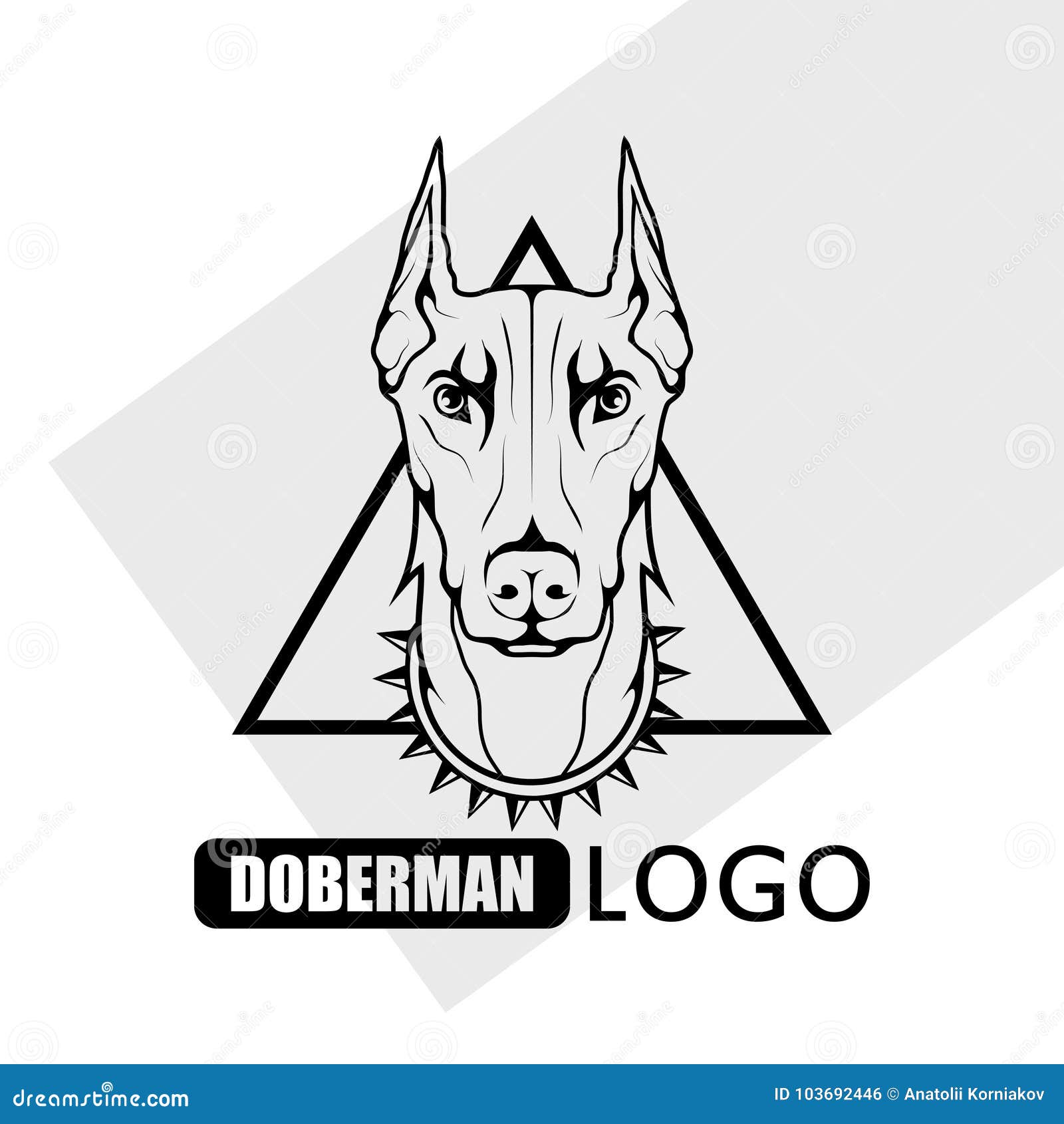 Vintage Retro Silhouette Standing Doberman Dog Logo Design Template |  lupon.gov.ph