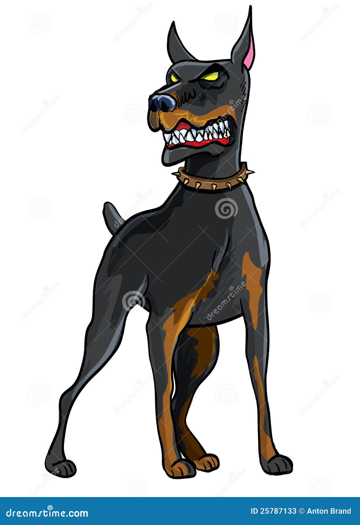 45+ Doberman Growling Drawing