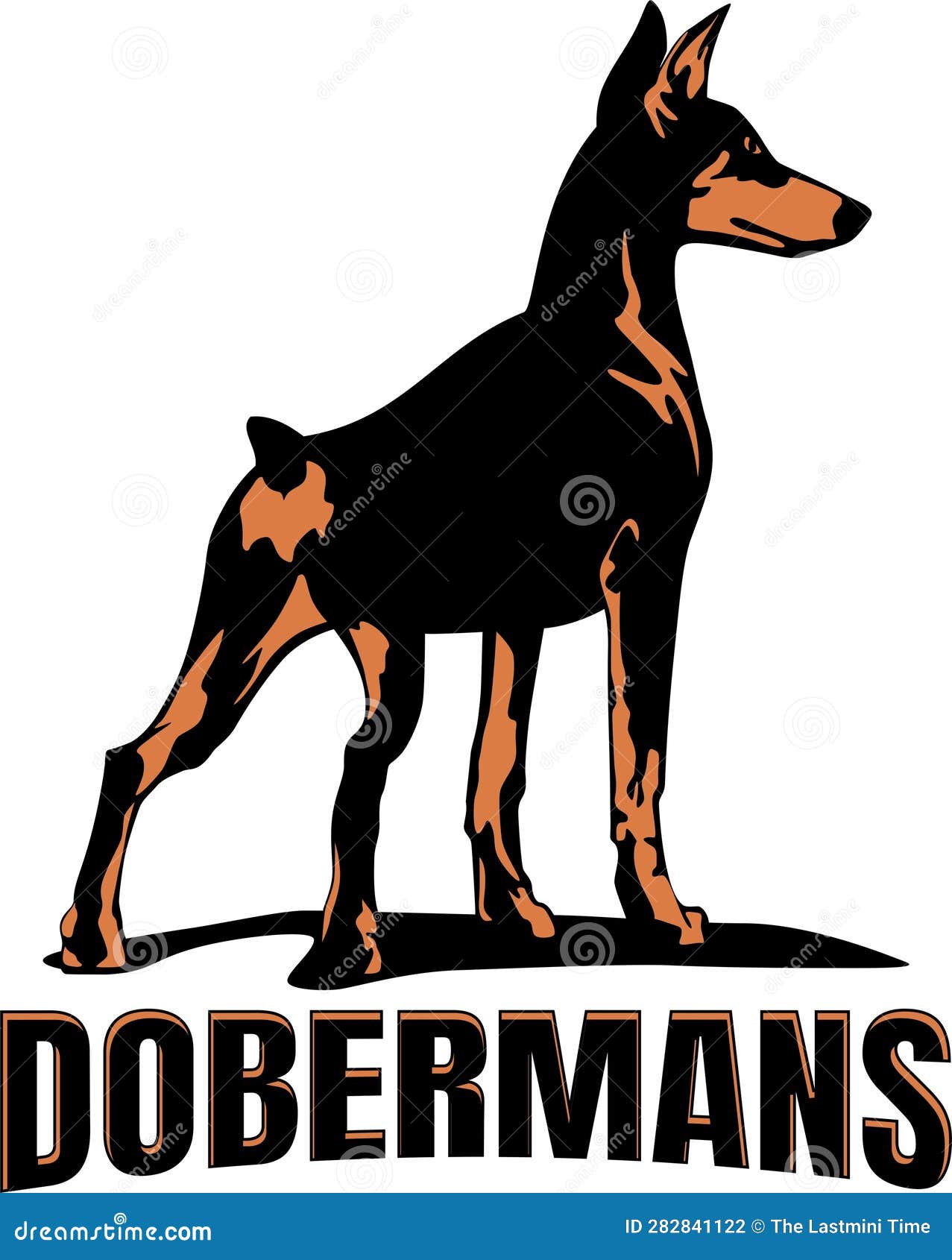 Dobermans Dog Logo Design Vector Stock Vector Illustration of