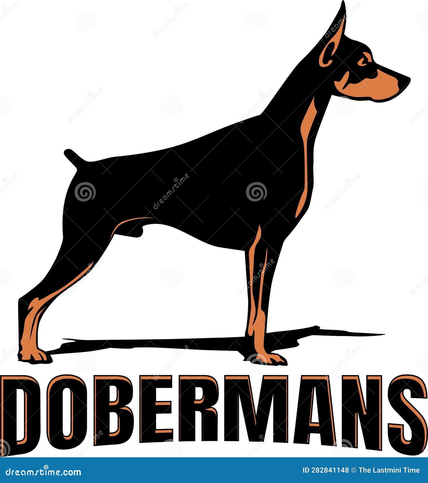 Dobermans Dog Logo Design Vector Stock Vector Illustration of