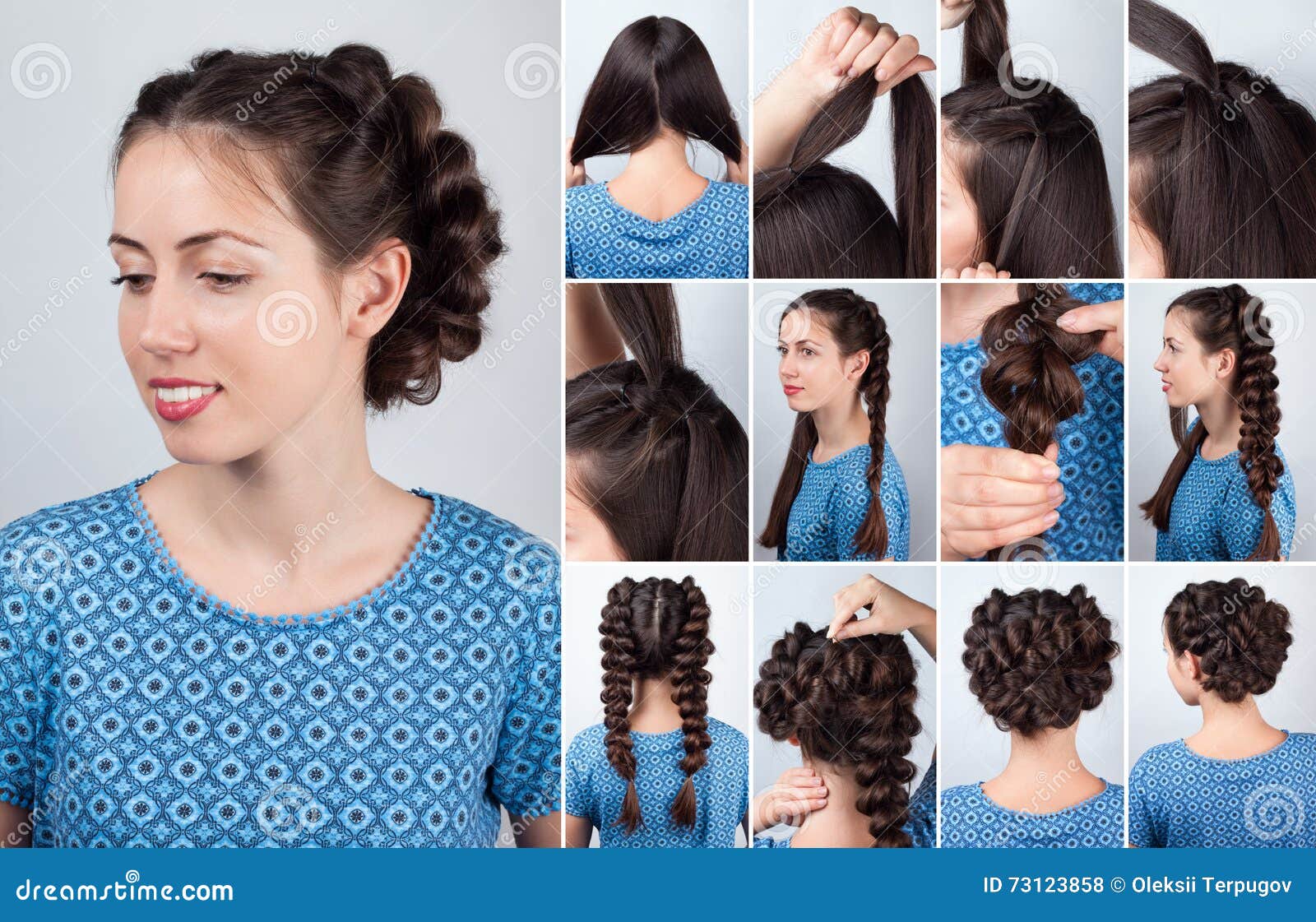 Dobras Do Penteado Para O Curso Longo Do Cabelo Foto de Stock - Imagem de  processo, beleza: 73123858, image size:1600x1121