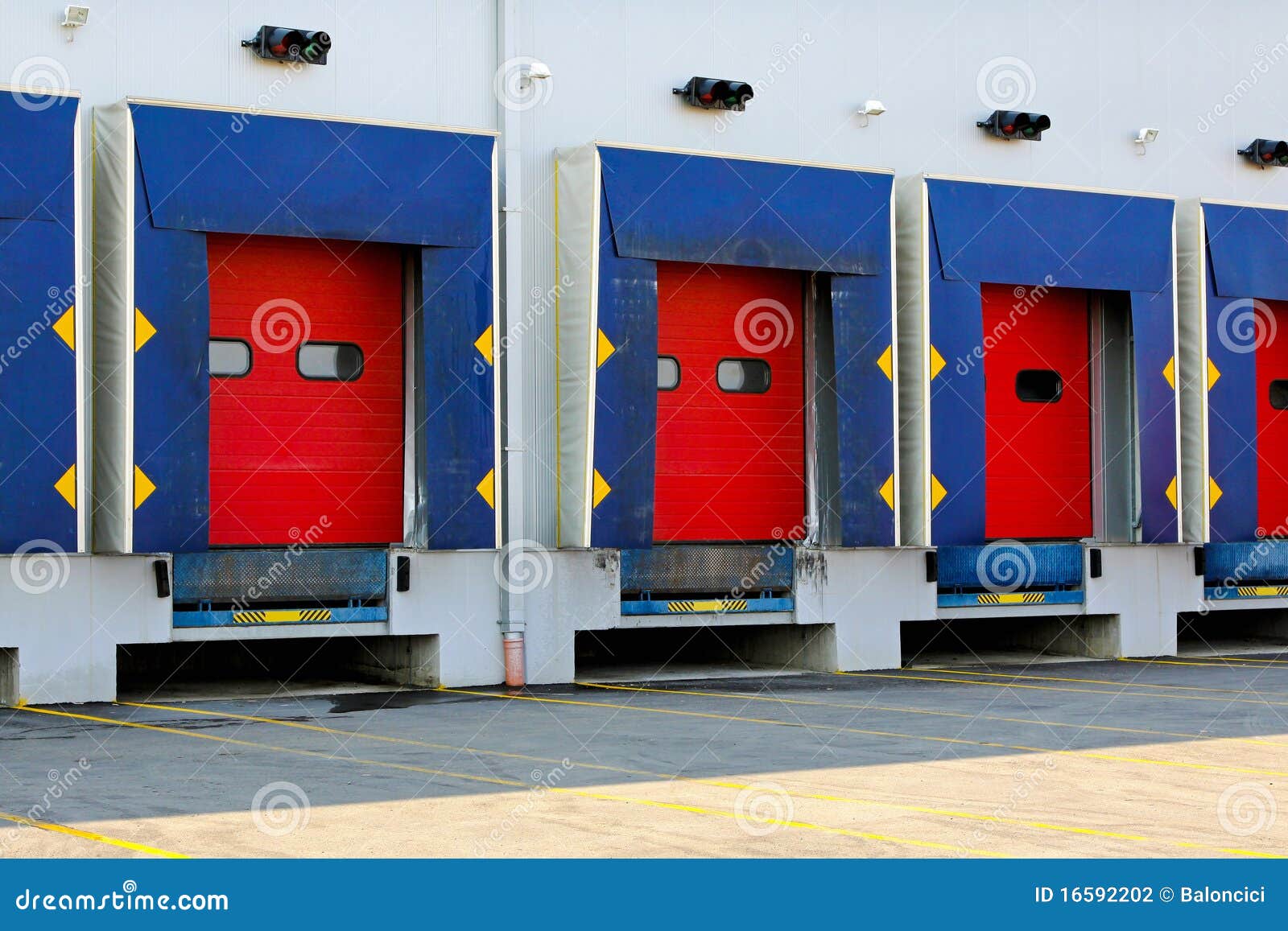 Dock doors stock photo. Image of door, industry, exterior 16592202