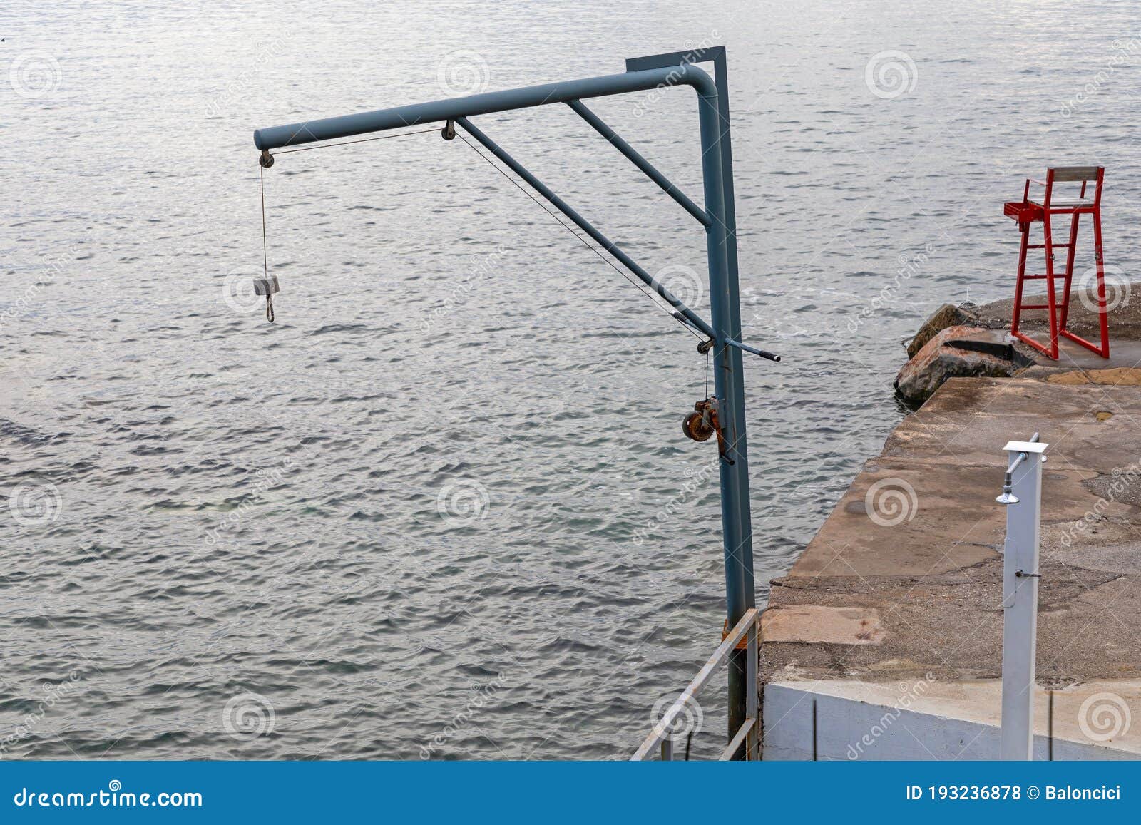 Boat Hoist Jib stock photo. Image of metal, trieste 193236878