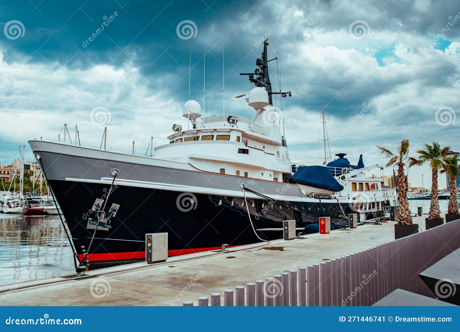 Dock with yachts stock image. Image of summer, outdoors 271446741