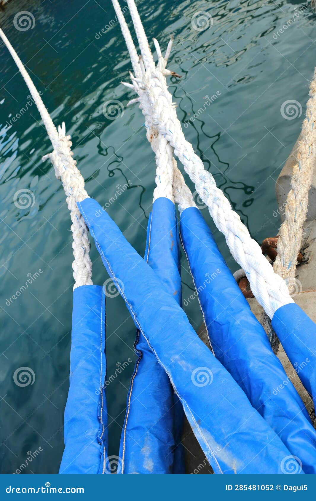 moorings or docking lines in protective covers examples of marine commercial infrastructure